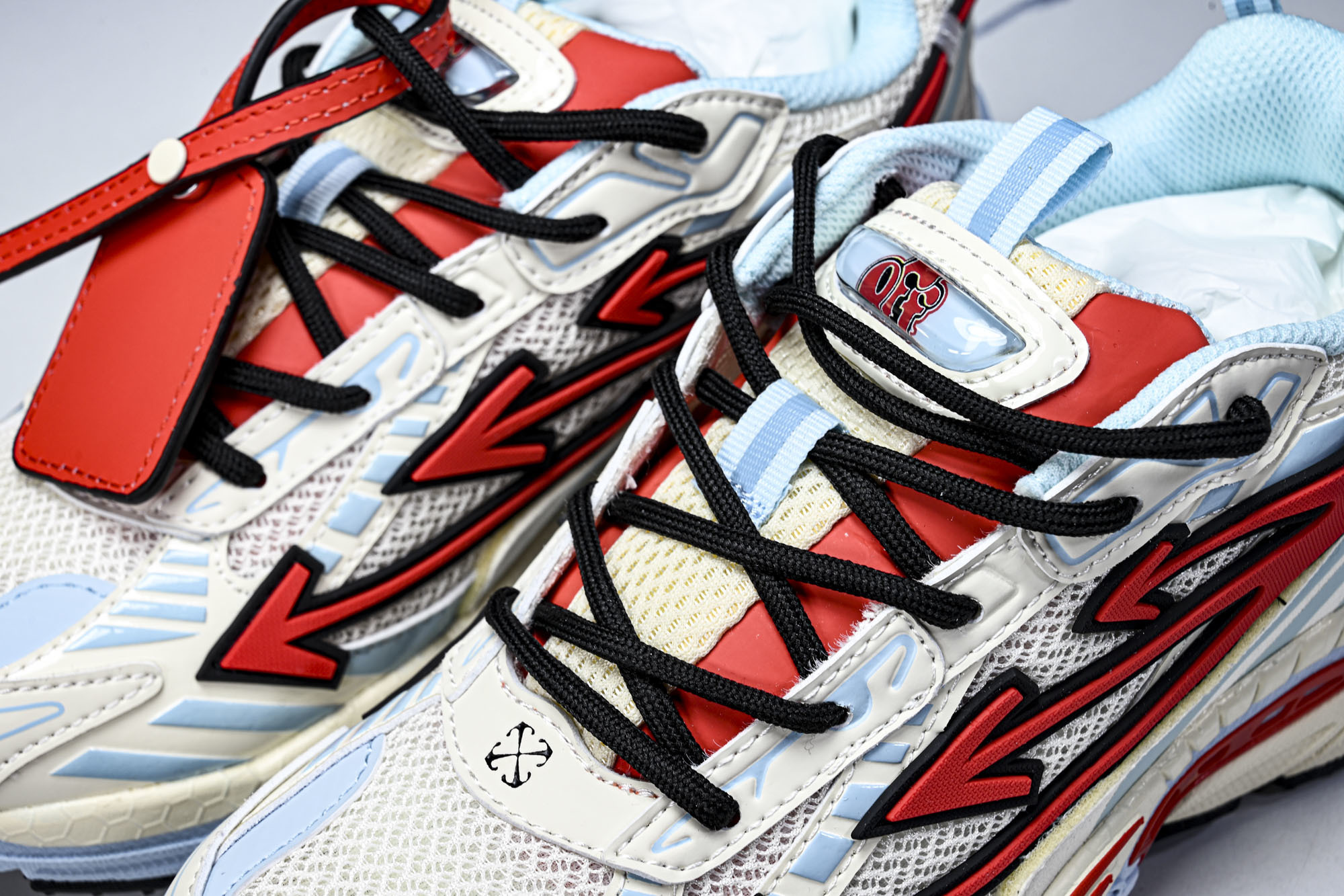 (PT.纯原)OFF WHITE 黑白三箭头登山厚底老爹鞋增高男女运动休闲鞋_CM_2#穿上off--W