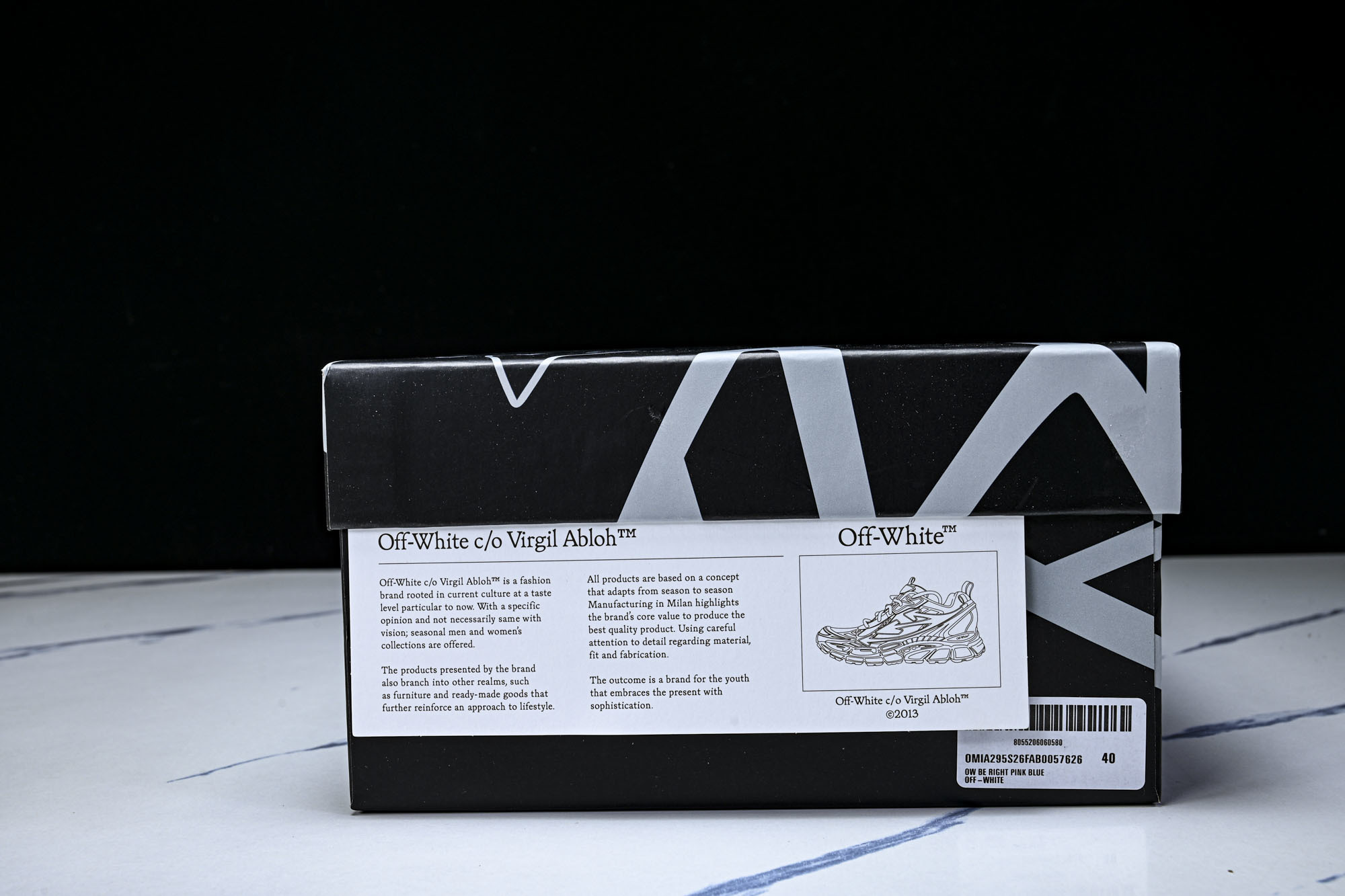 (PT.纯原)OFF WHITE 黑白三箭头登山厚底老爹鞋增高男女运动休闲鞋_CM_2#穿上off--W