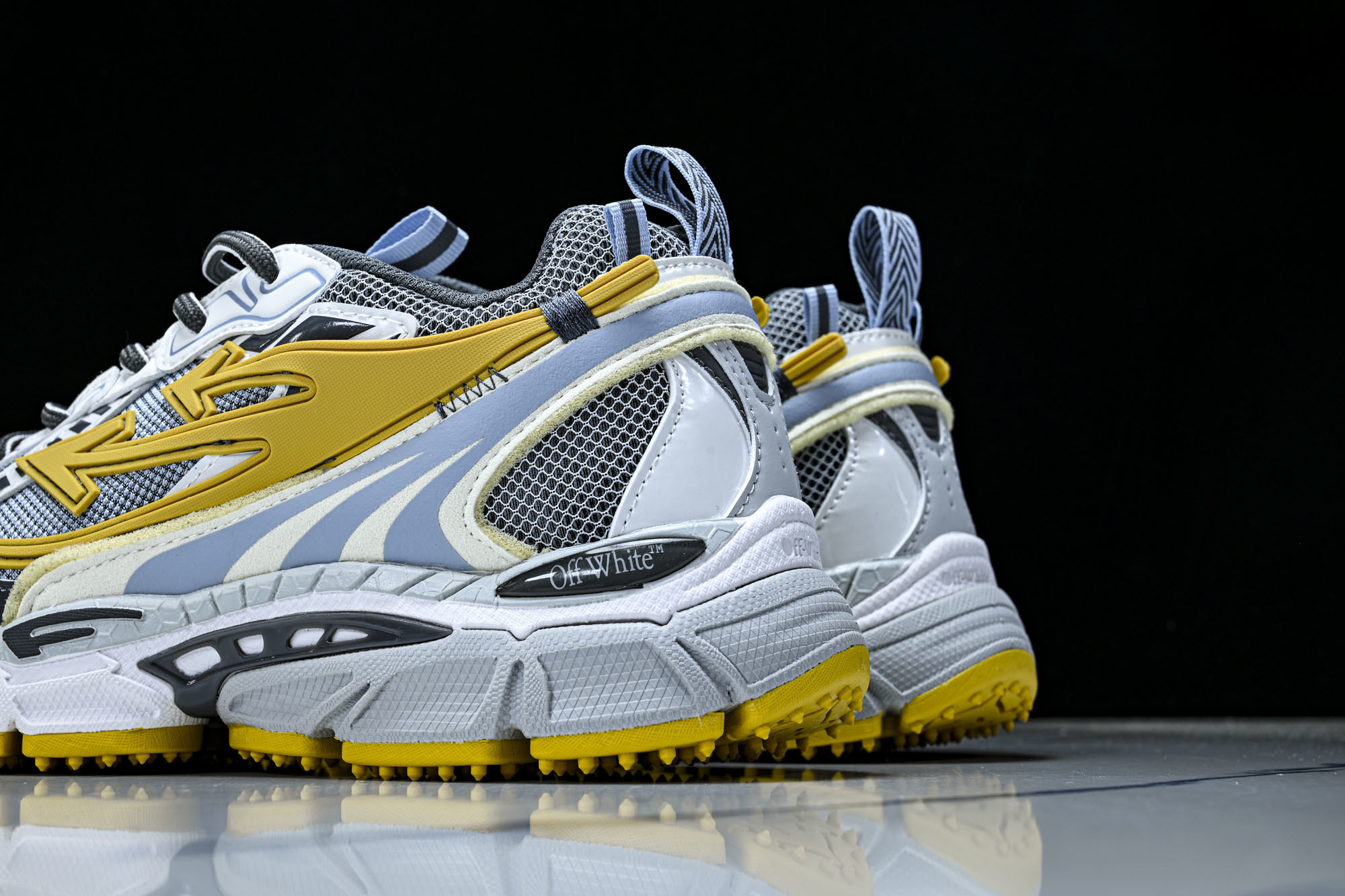 (PT.纯原)OFF WHITE 黑白三箭头登山厚底老爹鞋增高男女运动休闲鞋_CM_1#穿上off--W