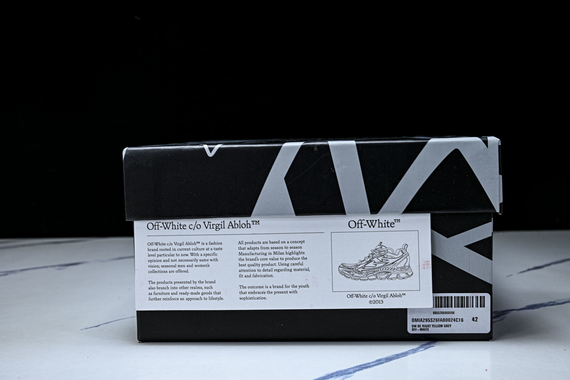 (PT.纯原)OFF WHITE 黑白三箭头登山厚底老爹鞋增高男女运动休闲鞋_CM_1#穿上off--W