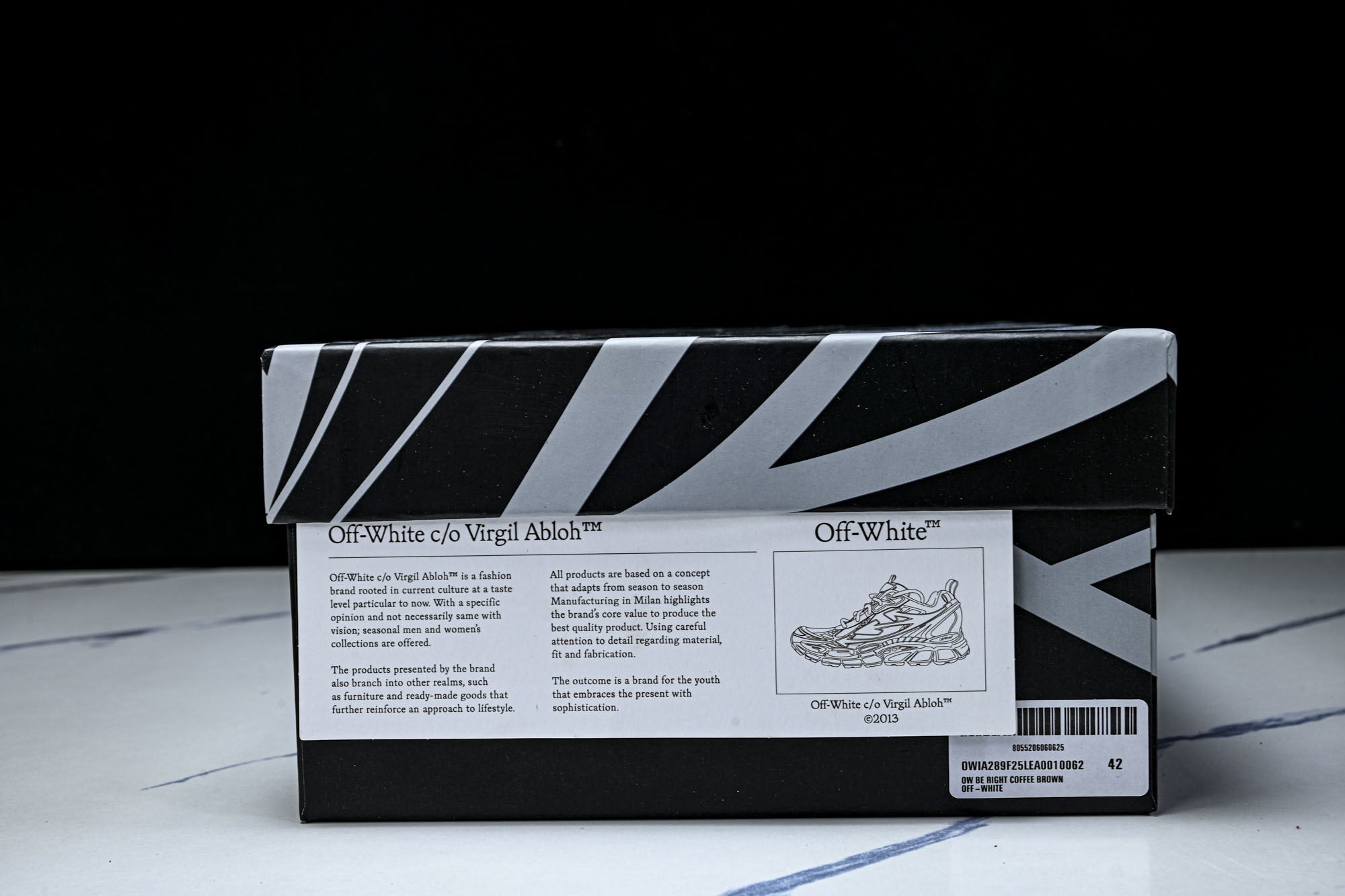 (PT.纯原)OFF WHITE 黑白三箭头登山厚底老爹鞋增高男女运动休闲鞋#穿上off--White 