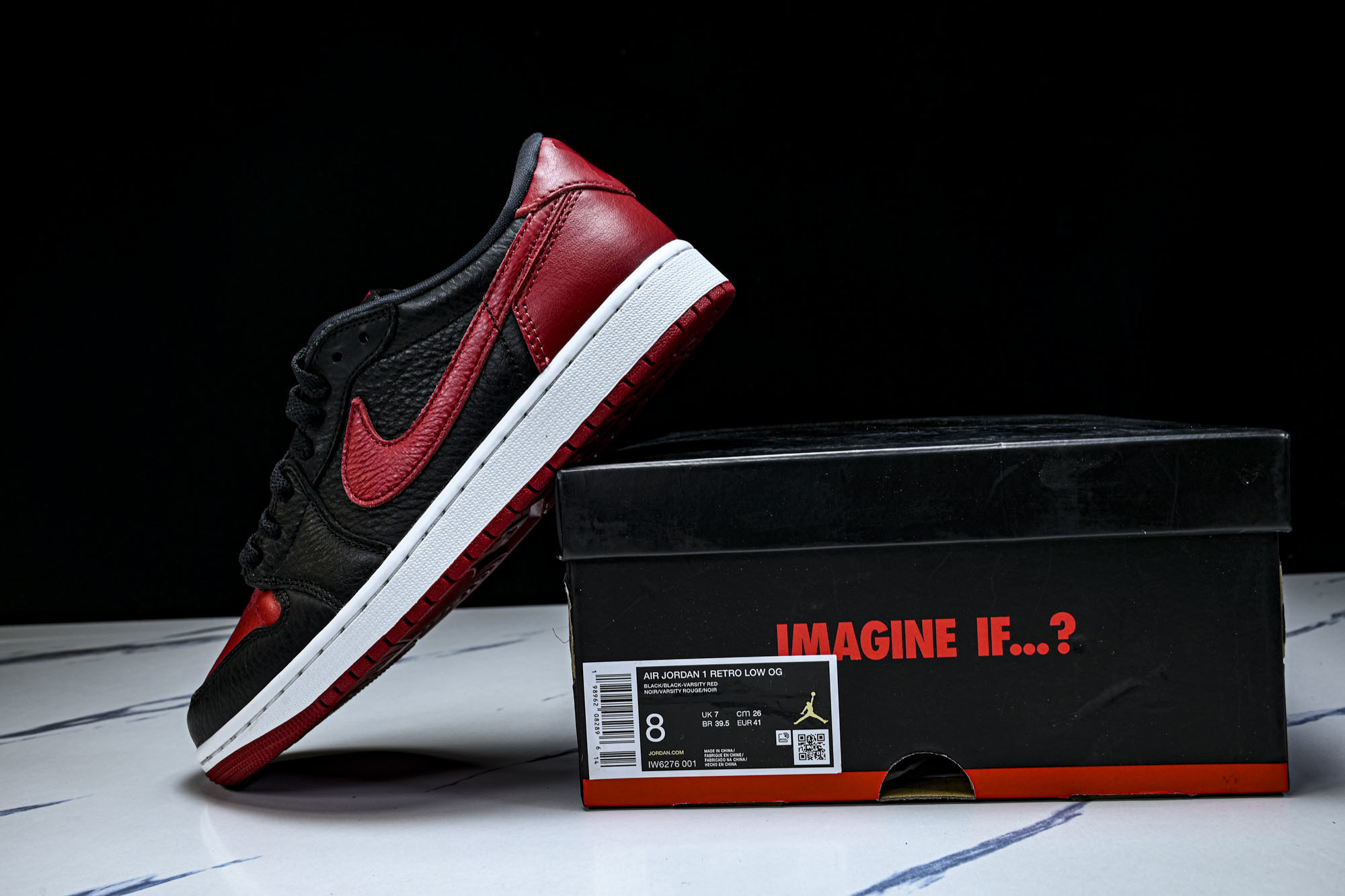 Air Jordan 1 Low Banned AJ1 乔1黑红禁穿XX 低帮文化休闲板鞋 IW6276