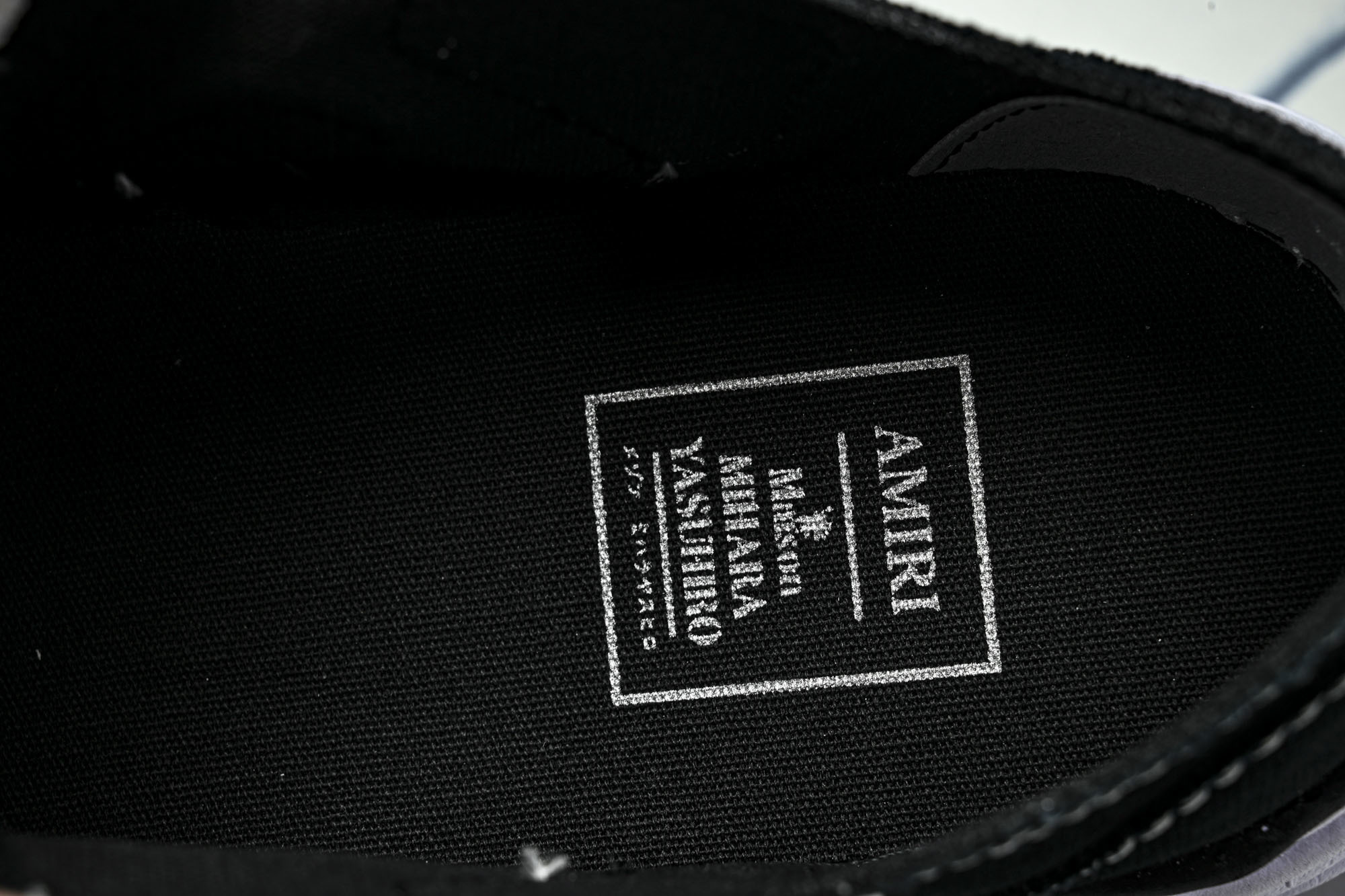 AMIRI x MIHARA YASUHIRO 联名款黑白骨头帆布鞋溶解鞋_CM_2广奢高端货 Mais