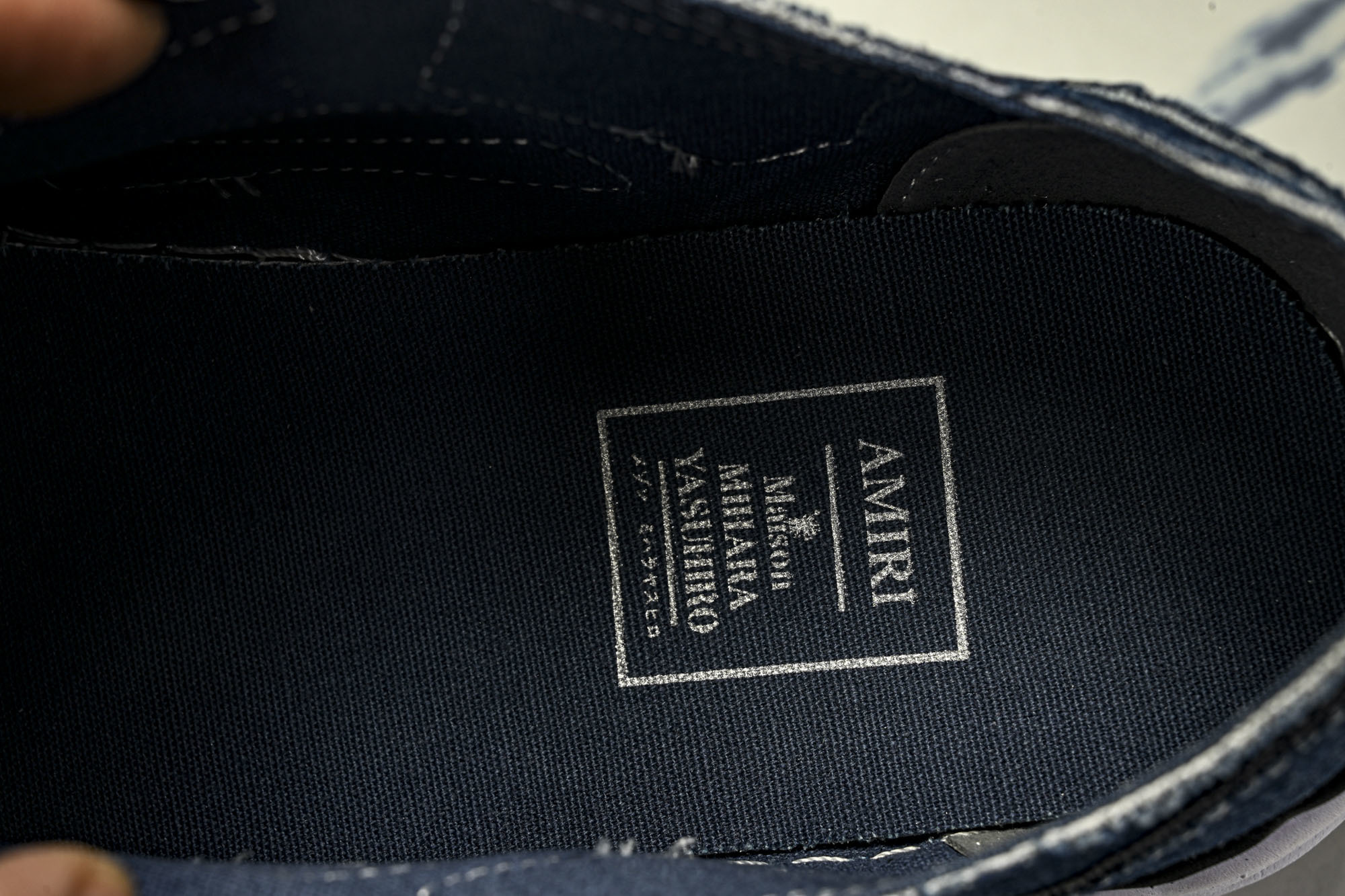AMIRI x MIHARA YASUHIRO 联名款黑白骨头帆布鞋溶解鞋_CM_1广奢高端货 Mais