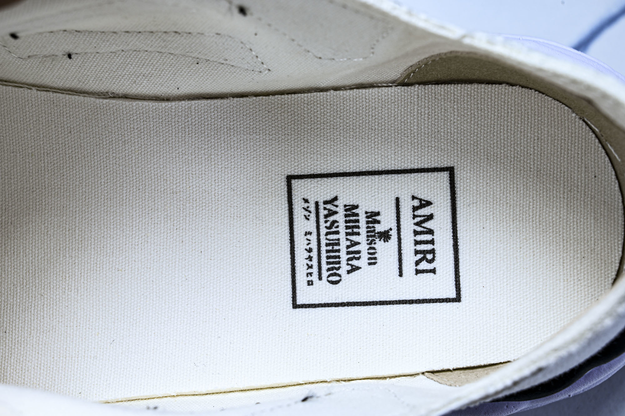 AMIRI x MIHARA YASUHIRO 联名款黑白骨头帆布鞋溶解鞋广奢高端货 Maison Mi