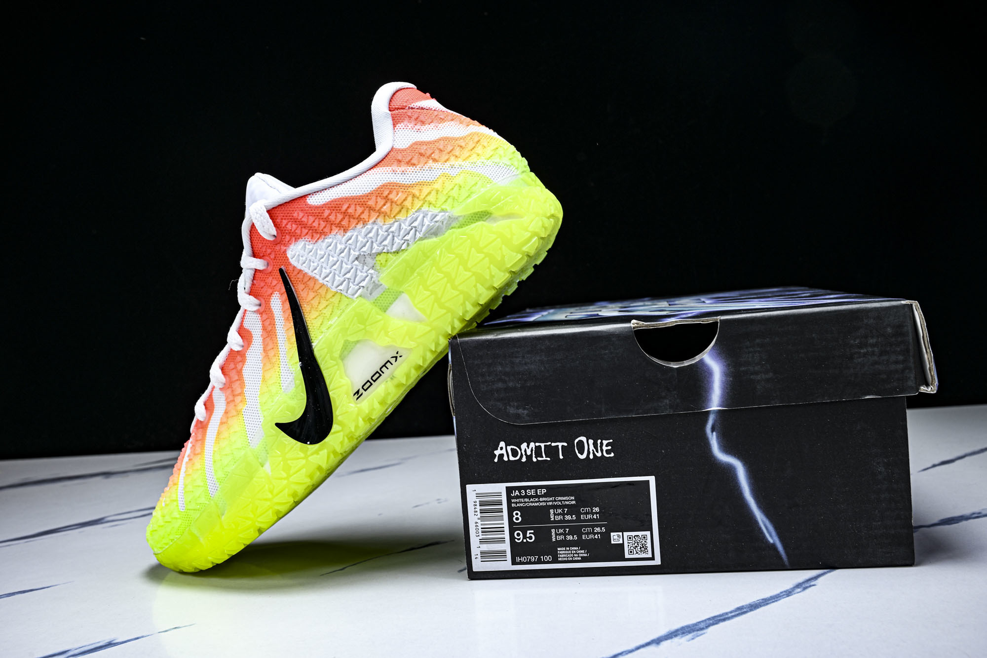 Nike Ja 3 莫兰特三代 Snowed In EP christmas 圣诞限定 白黄橙 IH07