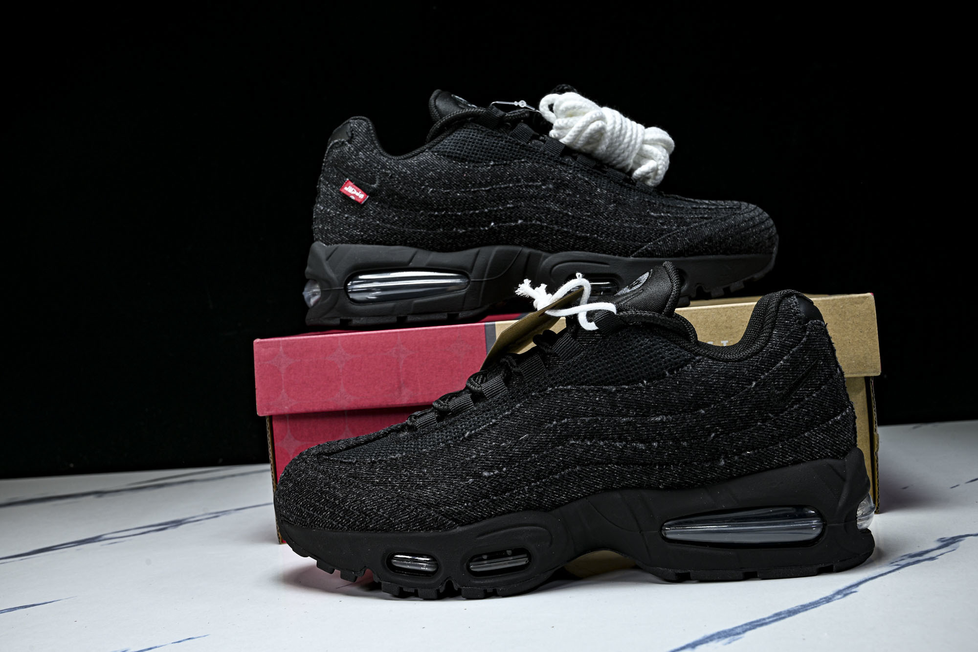 (KZ.2.0原装)Levi's x NK Air Max 95 舒适耐磨 低帮跑步鞋 男女同款 李维斯