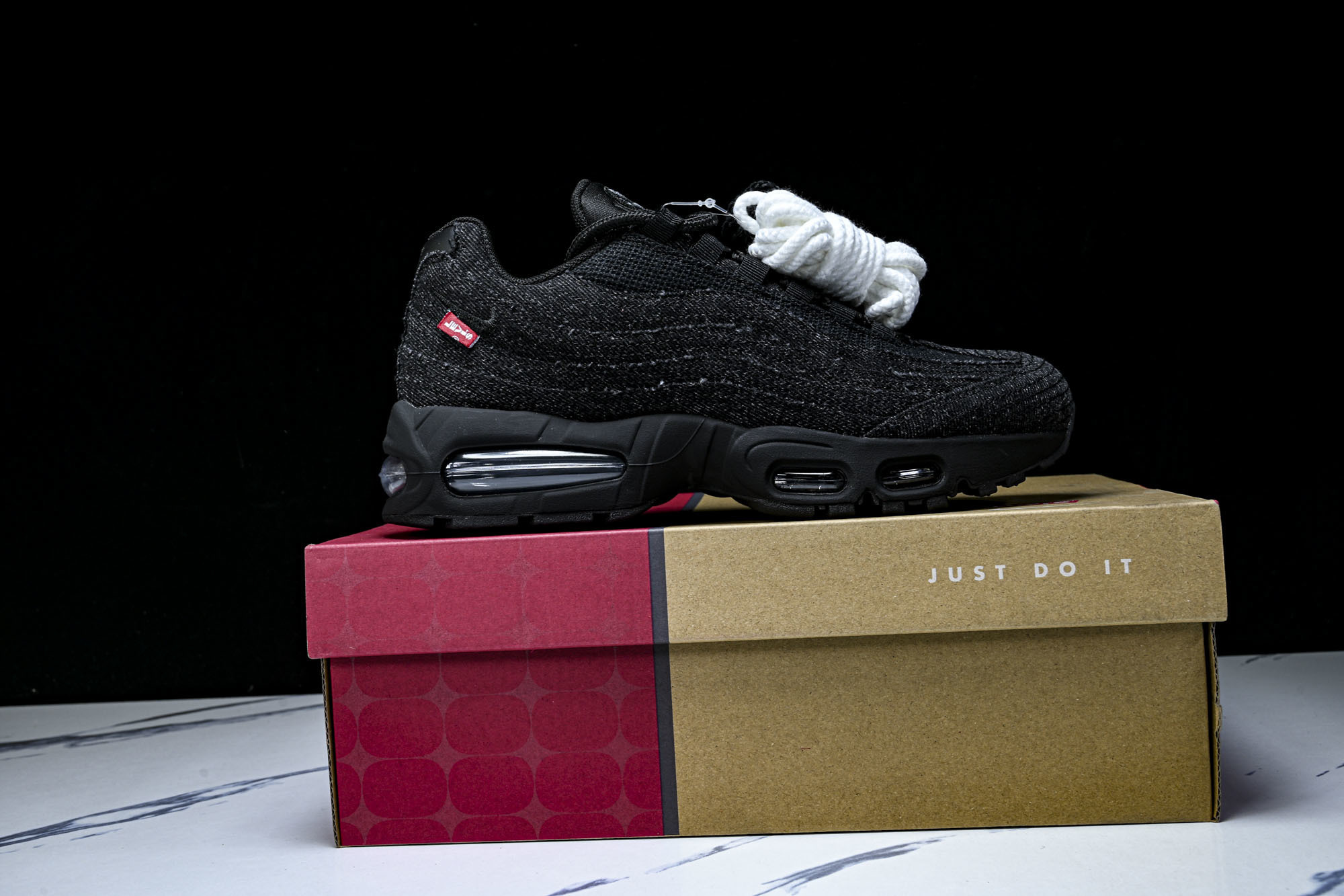 (KZ.2.0原装)Levi's x NK Air Max 95 舒适耐磨 低帮跑步鞋 男女同款 李维斯