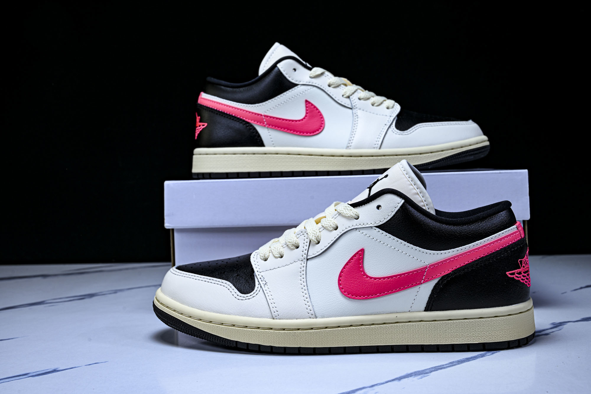 Air Jordan 1 Low AJ1 乔1米白黑红 低帮文化休闲板鞋 DC0774-107#市售最高