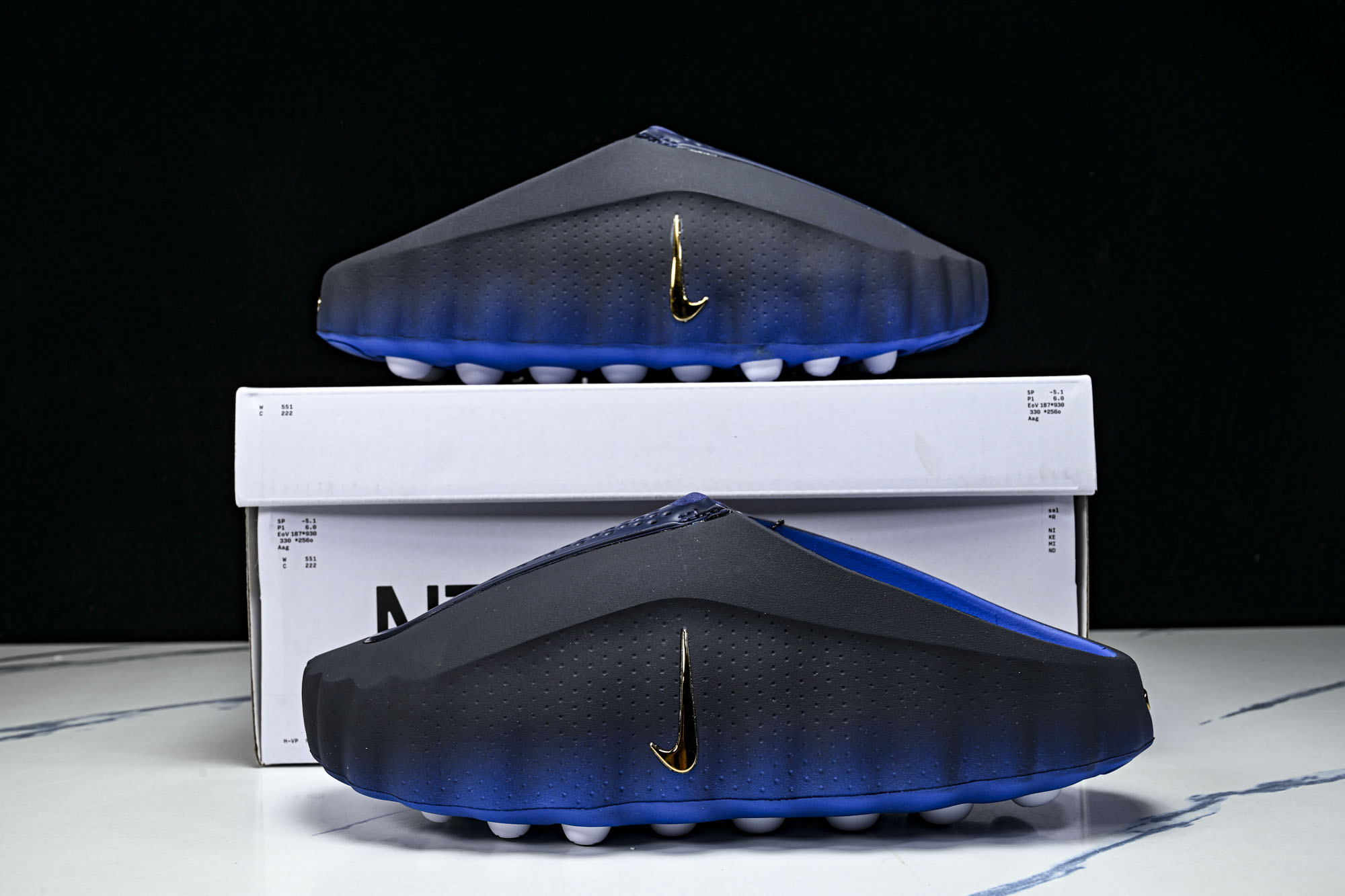 NK Mind 001 Slide Black Chrome 黑蓝 HQ4307-400每天稳定供货 目