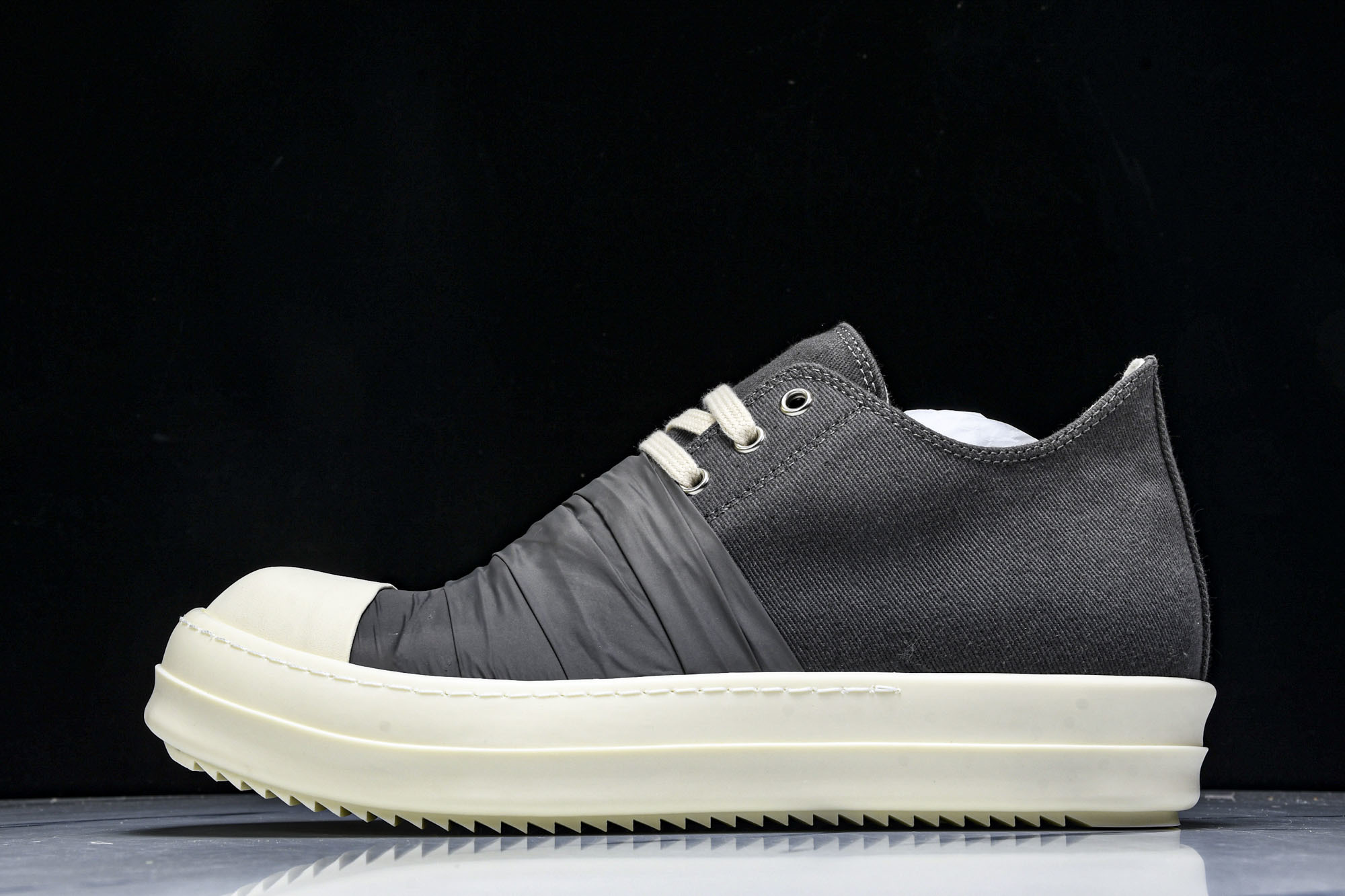 纯原莞产 Rick Owens DRKSHDW Hustler 系带拼接 深灰色#YZ021-136 3