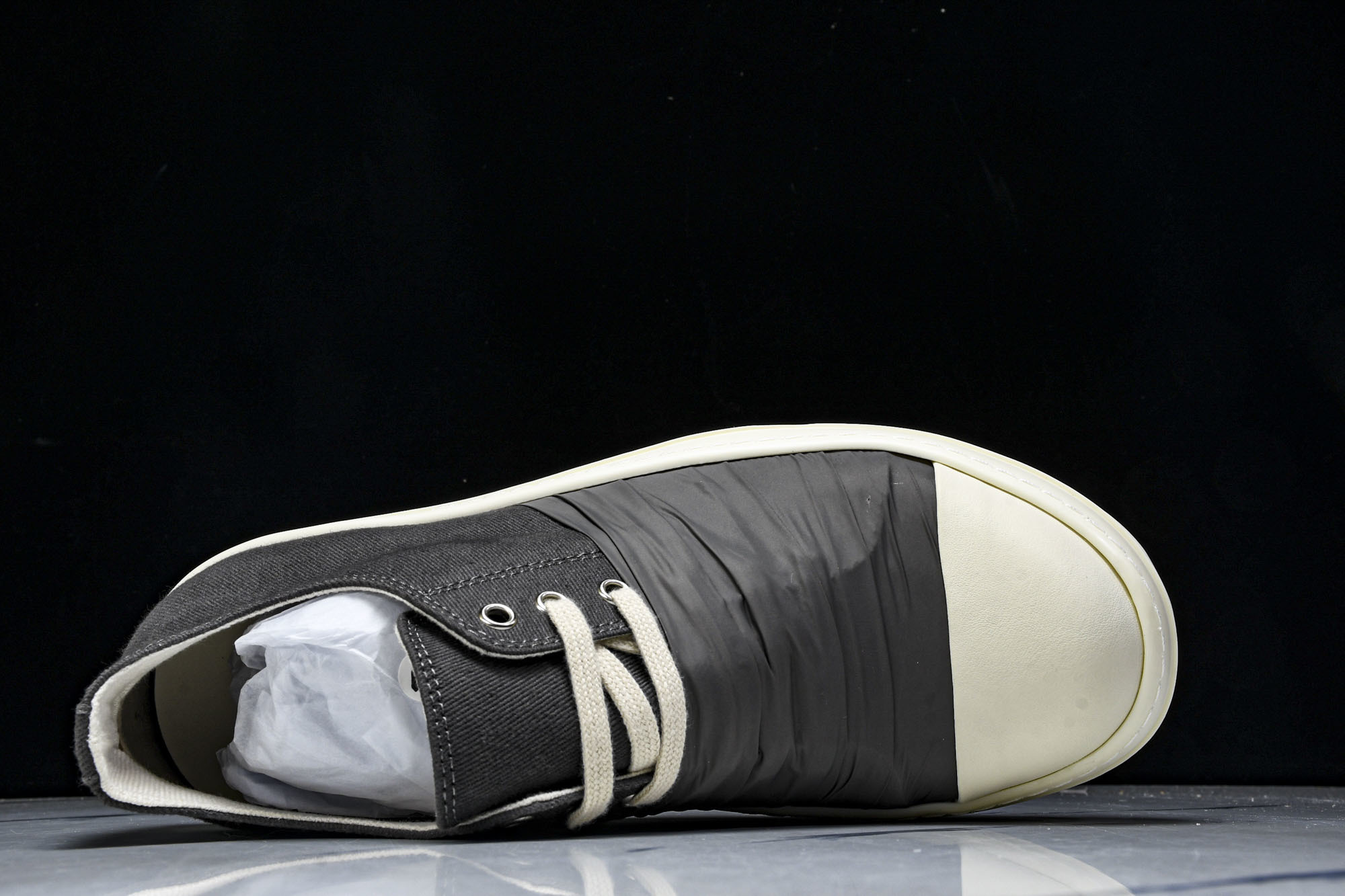纯原莞产 Rick Owens DRKSHDW Hustler 系带拼接 深灰色#YZ021-136 3