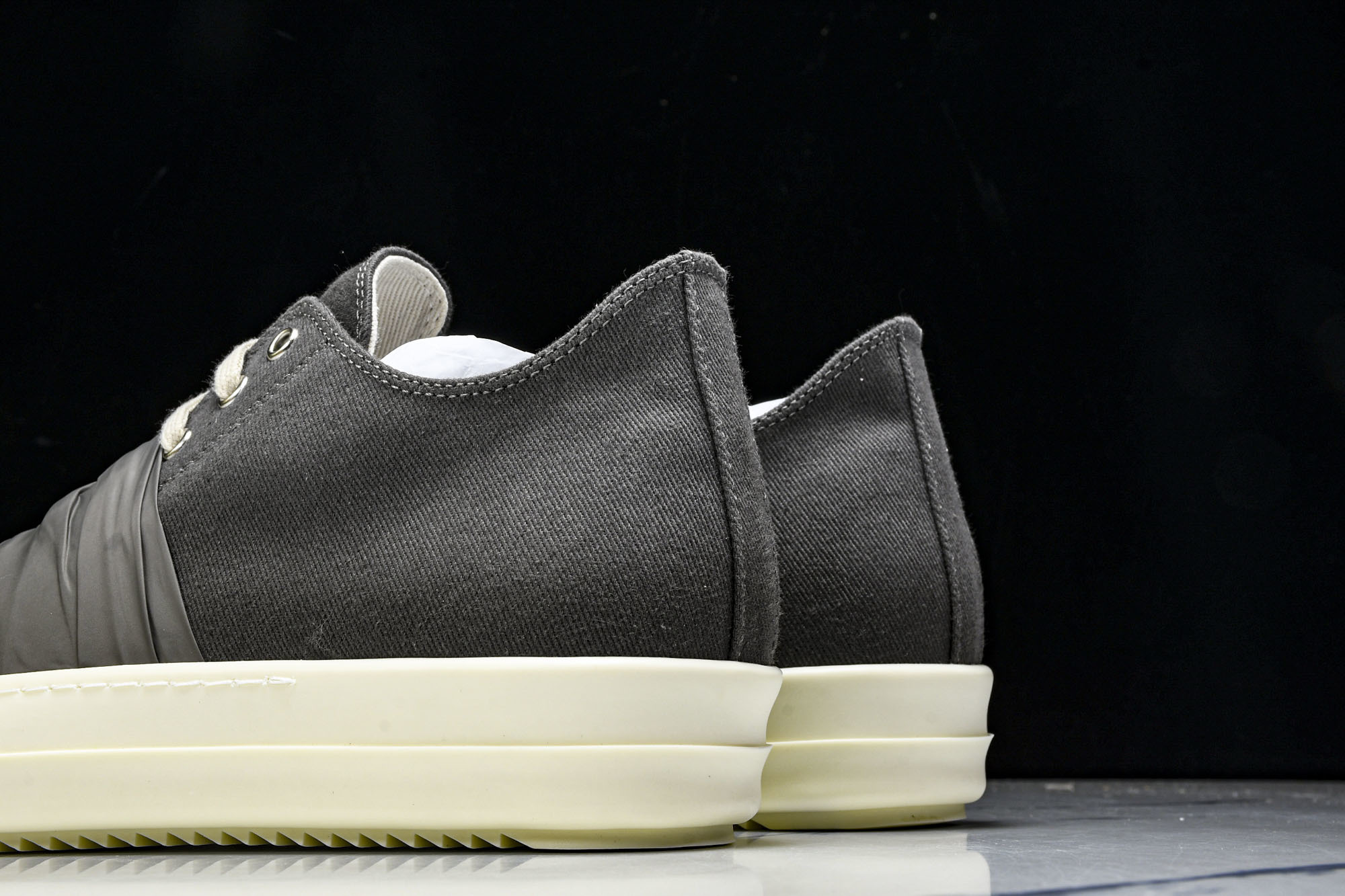 纯原莞产 Rick Owens DRKSHDW Hustler 系带拼接 深灰色#YZ021-136 3
