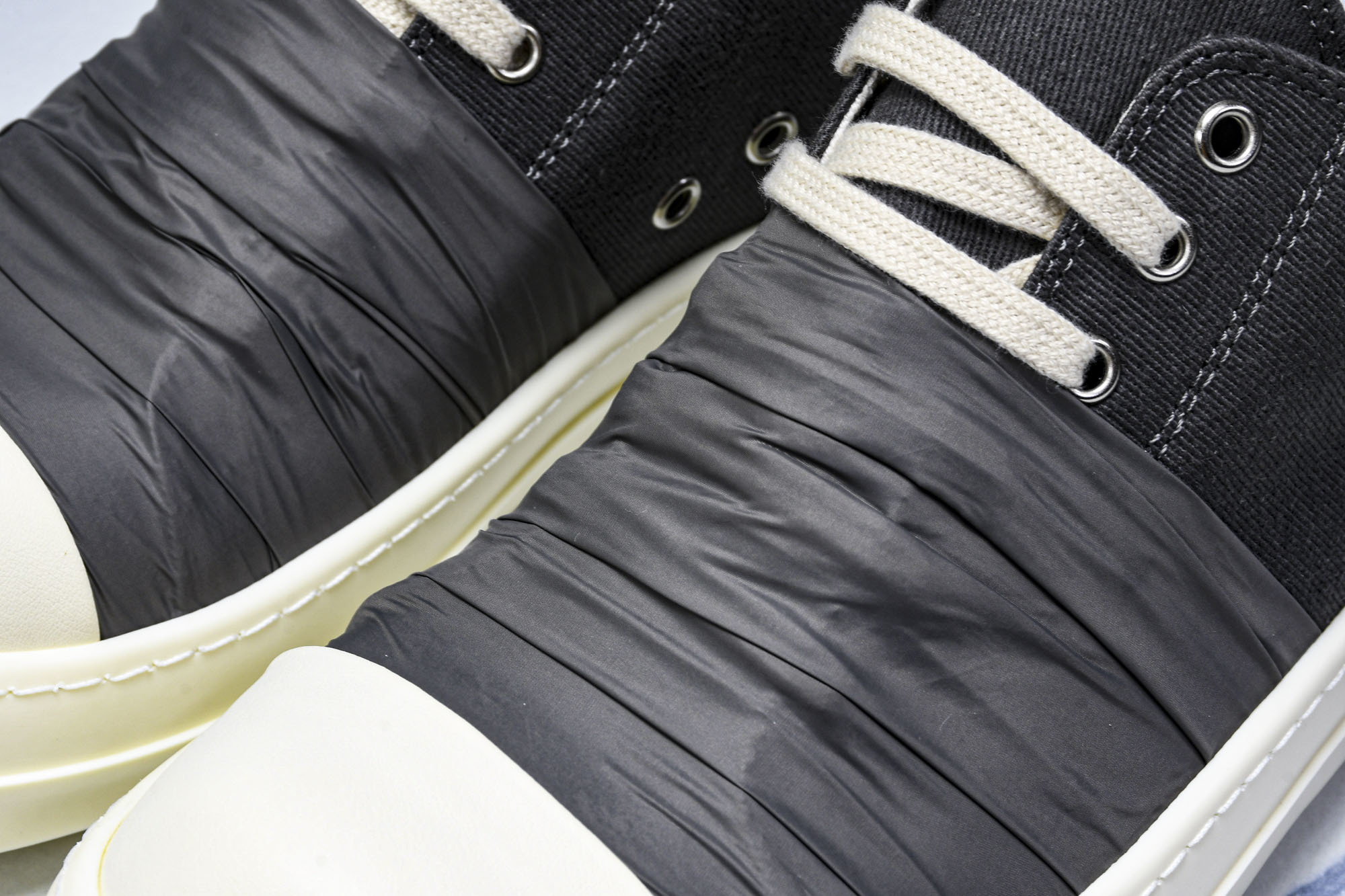 纯原莞产 Rick Owens DRKSHDW Hustler 系带拼接 深灰色#YZ021-136 3