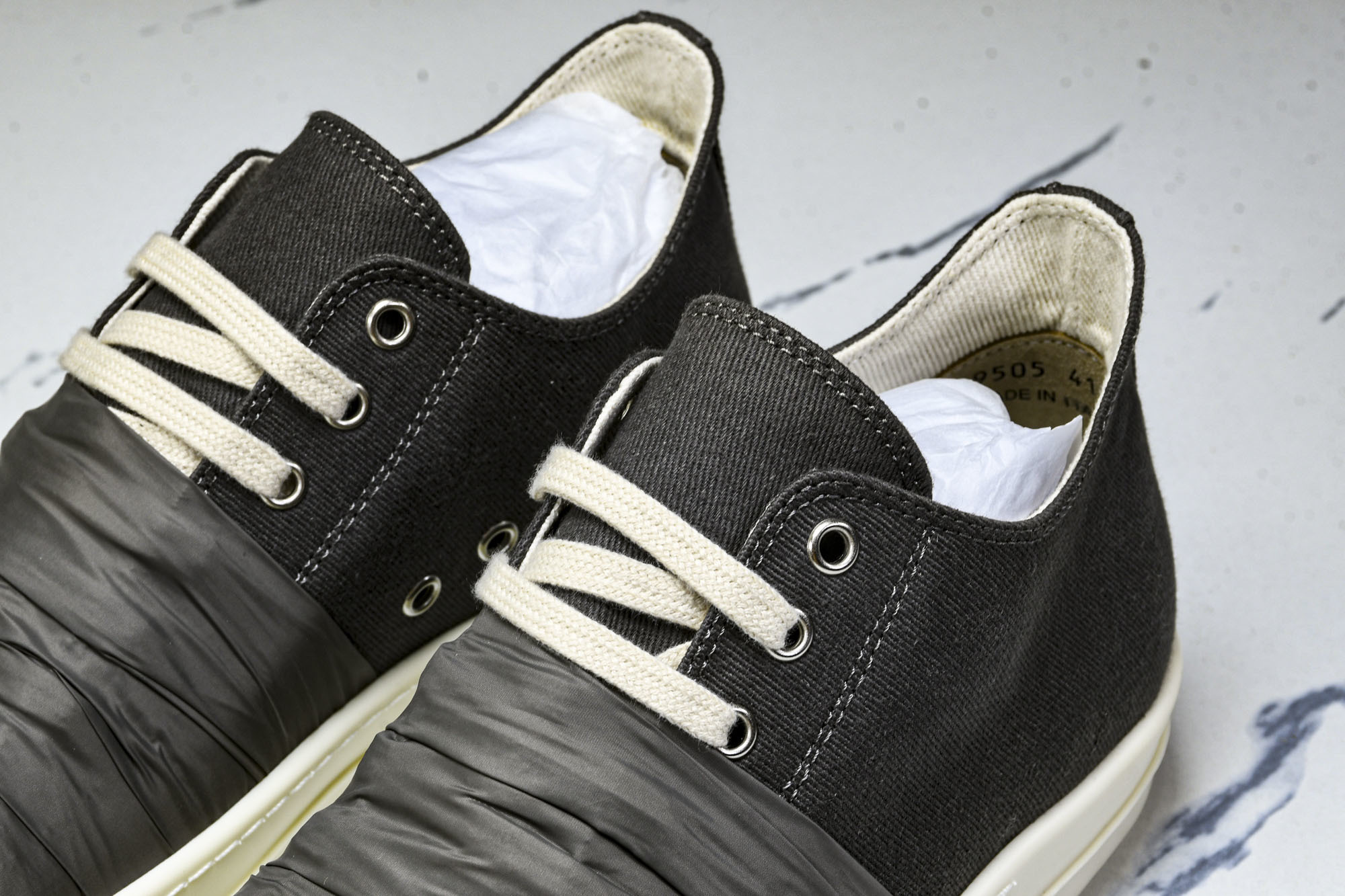 纯原莞产 Rick Owens DRKSHDW Hustler 系带拼接 深灰色#YZ021-136 3