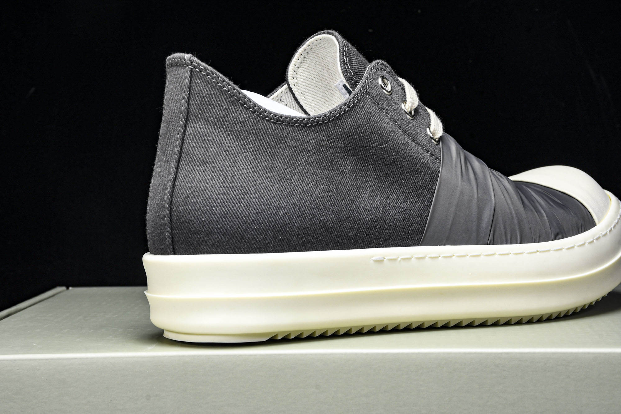 纯原莞产 Rick Owens DRKSHDW Hustler 系带拼接 深灰色#YZ021-136 3