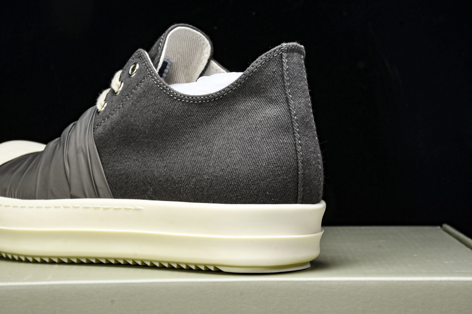 纯原莞产 Rick Owens DRKSHDW Hustler 系带拼接 深灰色#YZ021-136 3