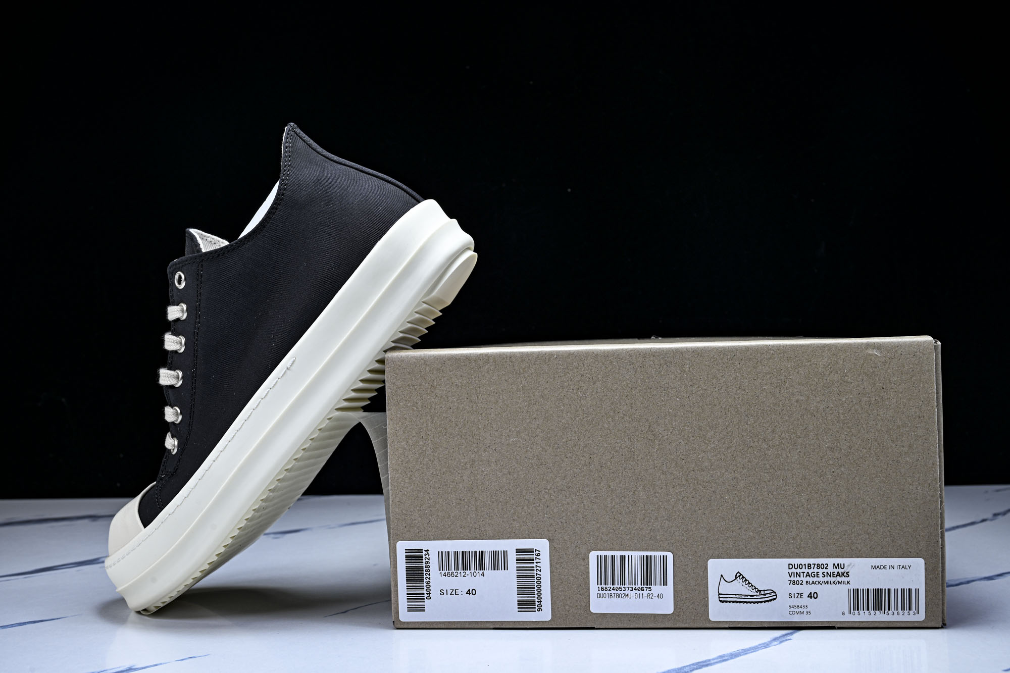 纯原莞产 RICK OWENS DRKSHDW VINTAGE SNEAKS 新款男女士运动鞋DU01B