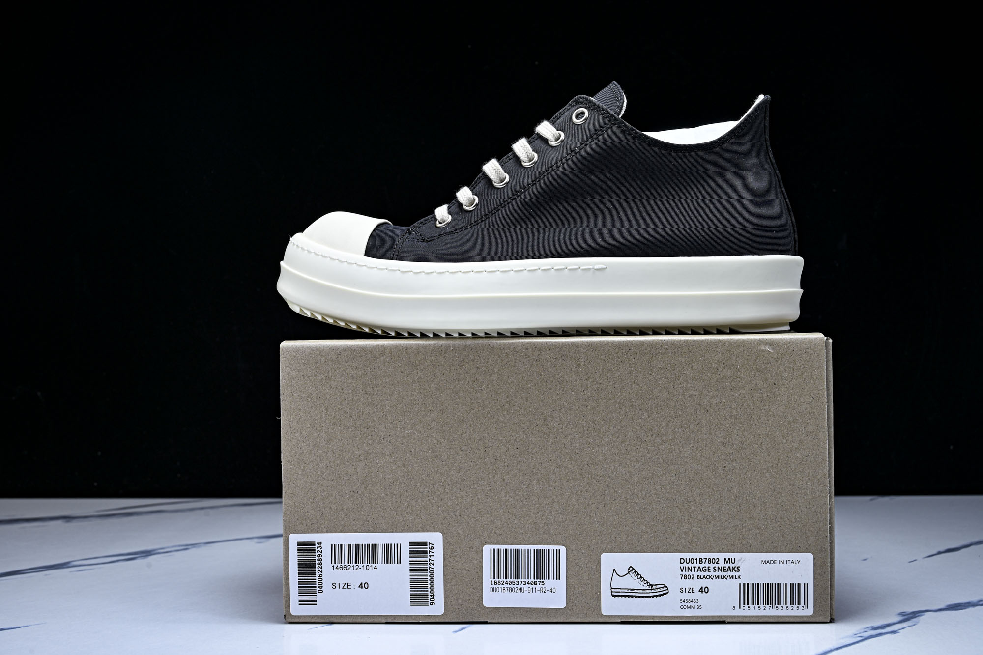 纯原莞产 RICK OWENS DRKSHDW VINTAGE SNEAKS 新款男女士运动鞋DU01B
