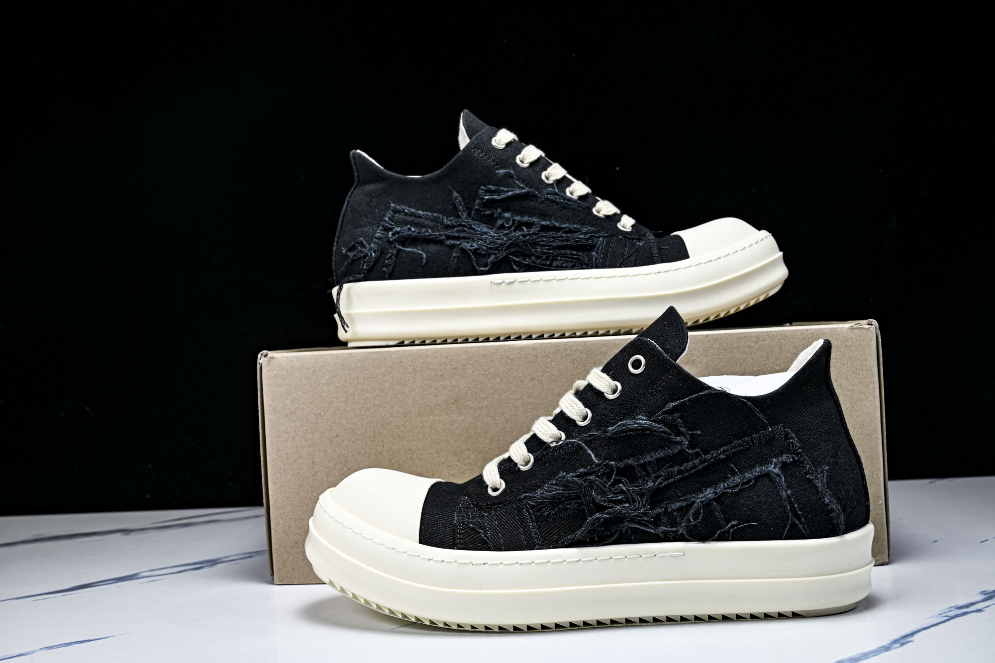 纯原莞产 RICK OWENS DRKSHDW VINTAGE SNEAKS 新款男女士运动鞋DUO1C