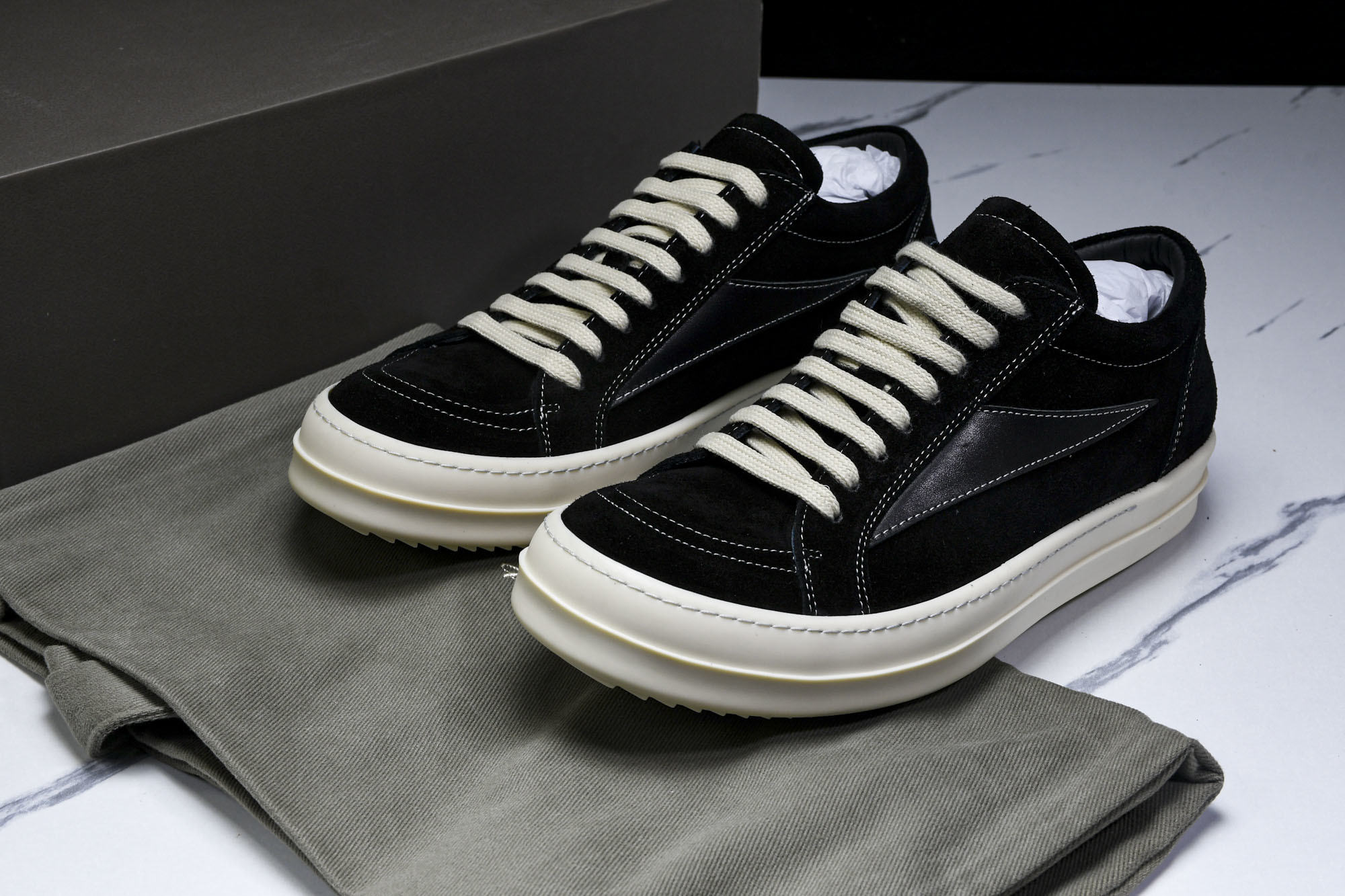 纯原莞产 Rick Owens Porterville Vintage Low 黑色#YZ021-139