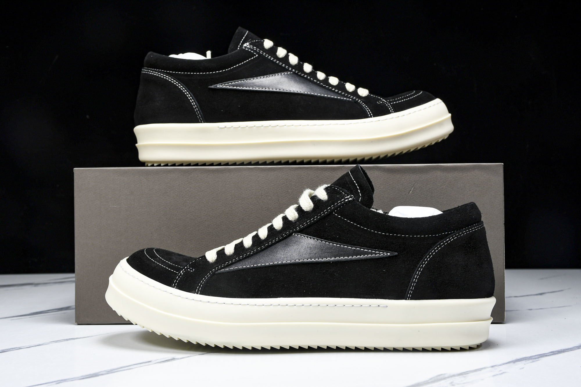 纯原莞产 Rick Owens Porterville Vintage Low 黑色#YZ021-139