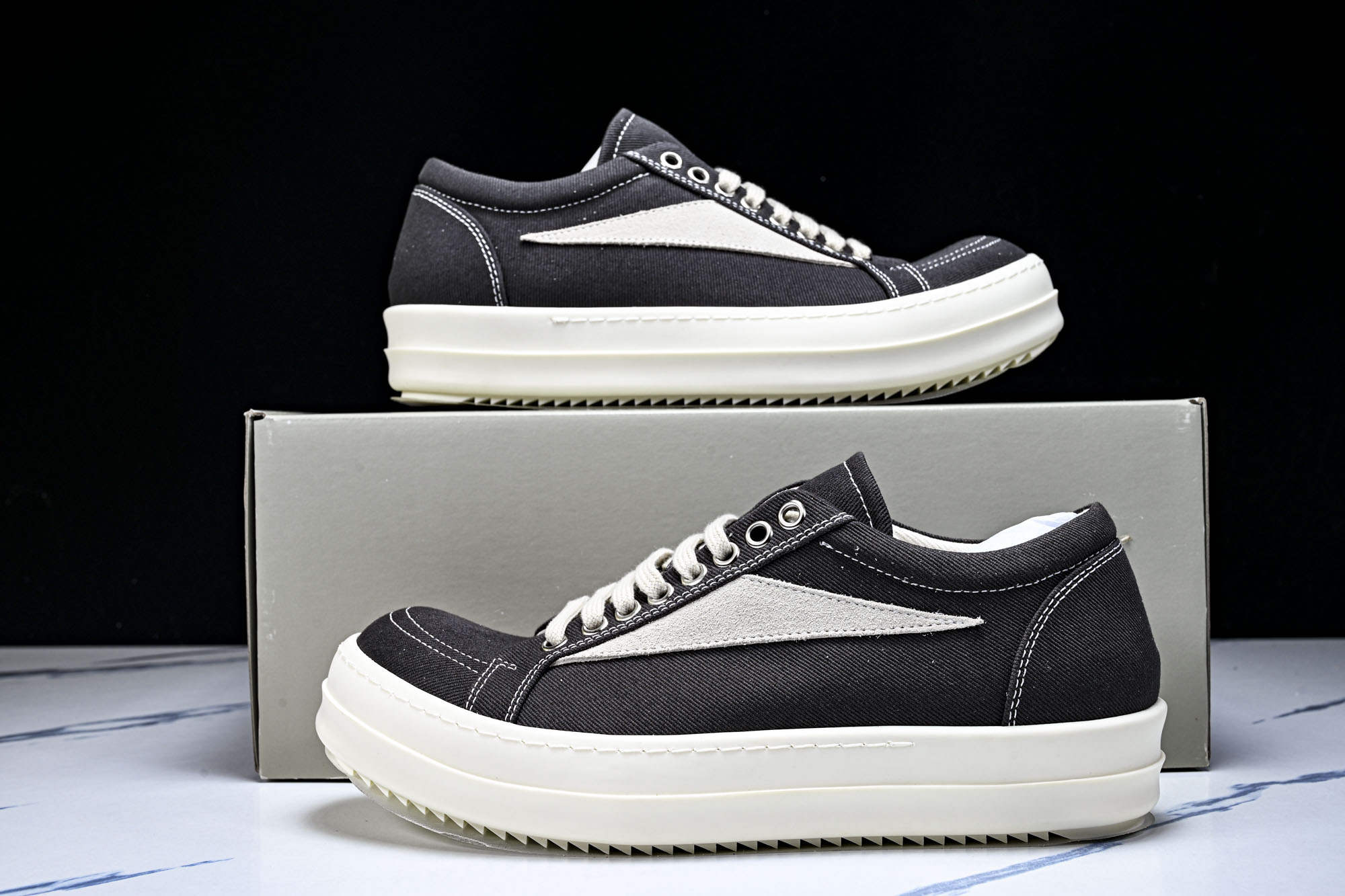 纯原莞产 RICK OWENS DRKSHDW VINTAGE SNEAKS 新款男女士运动鞋 DUO2