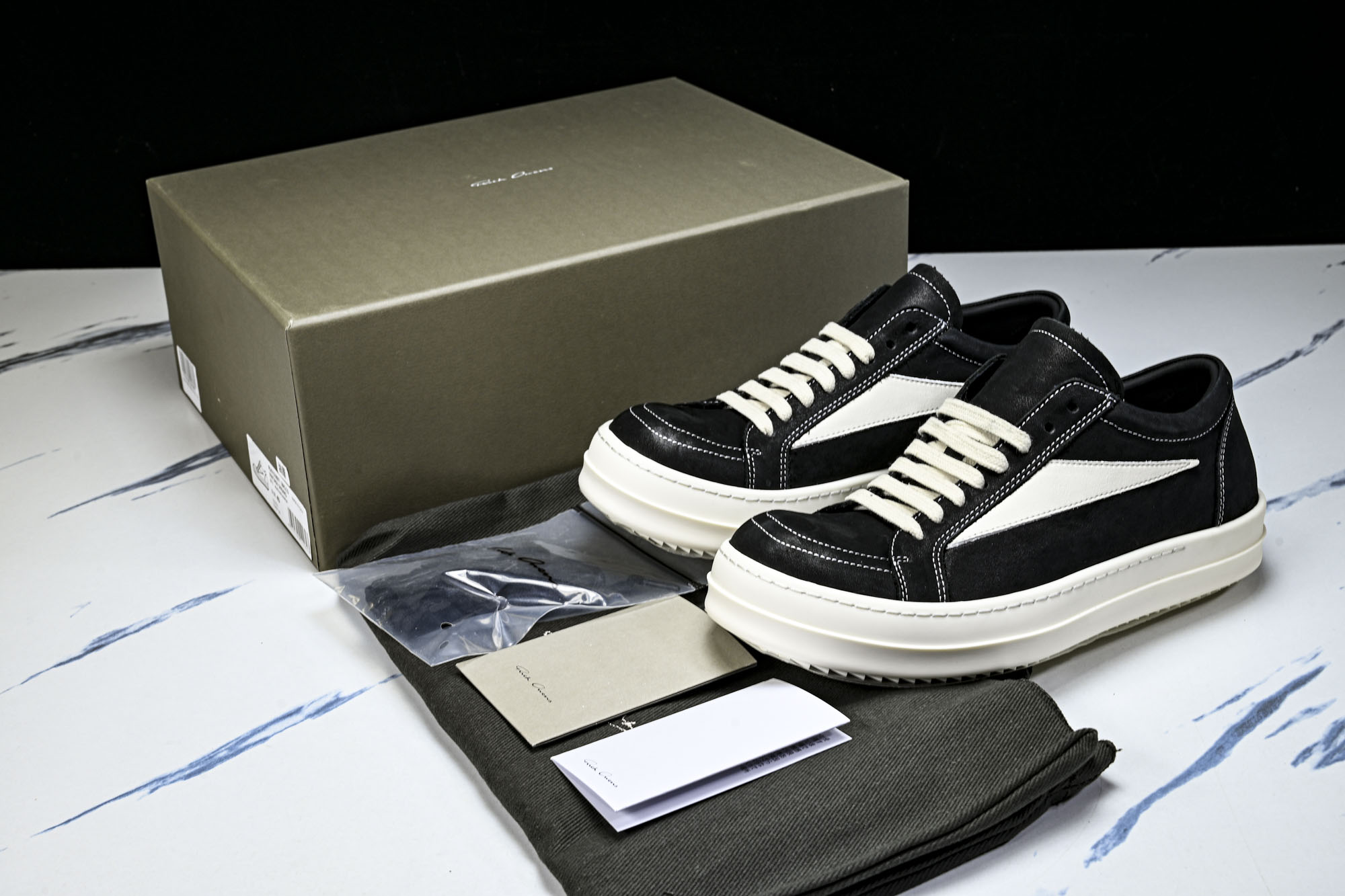 纯原莞产 RICK OWENS DRKSHDW VINTAGE SNEAKS 新款男女士运动鞋 油蜡做旧