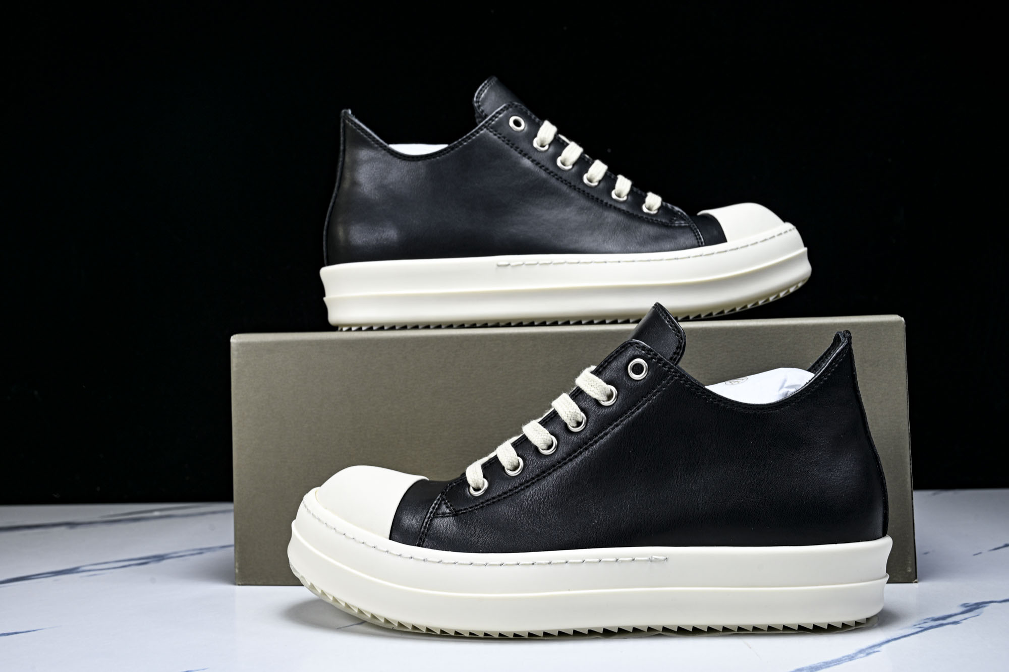 纯原莞产 RICK OWENS DRKSHDW VINTAGE SNEAKS 新款男女士运动鞋RU01C
