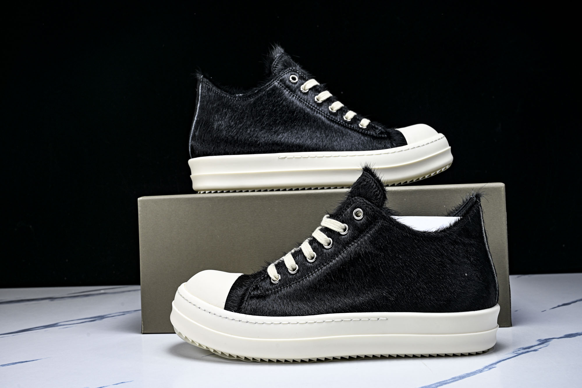 纯原莞产 RICK OWENS DRKSHDW VINTAGE SNEAKS 新款男女士运动鞋RU01D