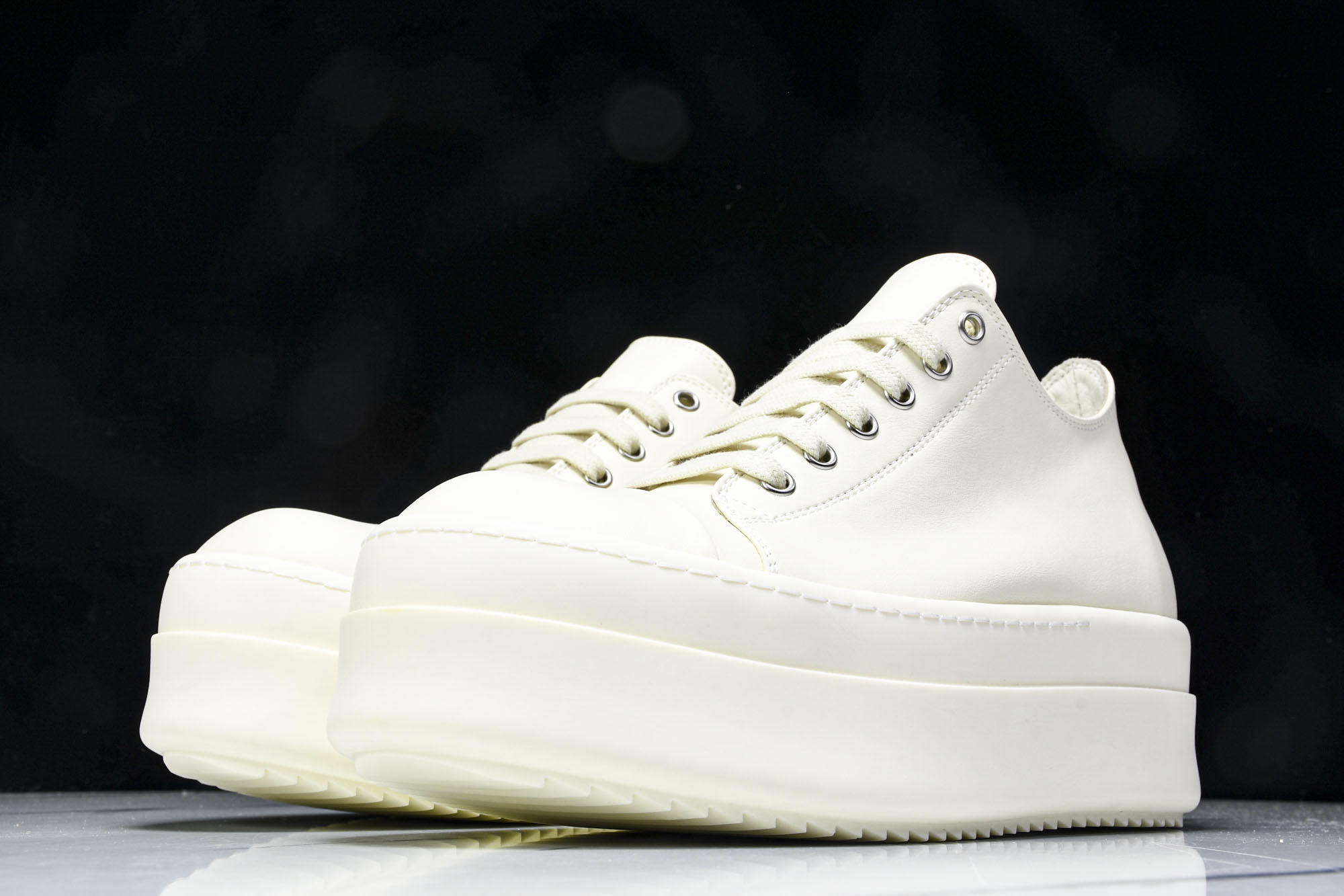 纯原莞产 Rick Owens DRKSHDW 厚底 奶白色 DS01D1832NDK-2111#YZ0