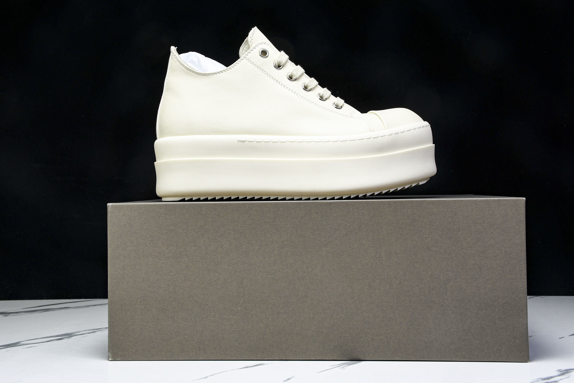 纯原莞产 Rick Owens DRKSHDW 厚底 奶白色 DS01D1832NDK-2111#YZ0