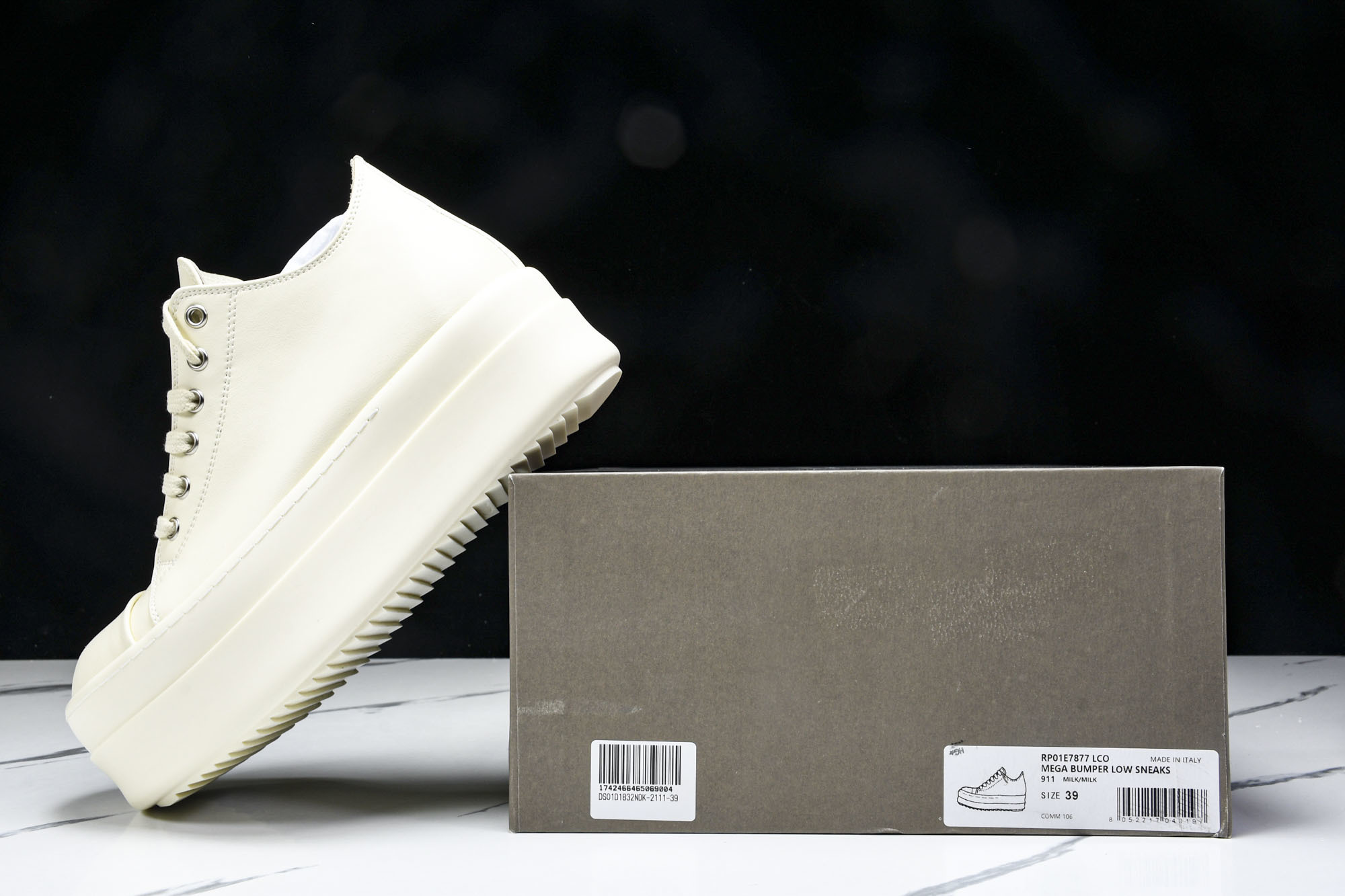 纯原莞产 Rick Owens DRKSHDW 厚底 奶白色 DS01D1832NDK-2111#YZ0