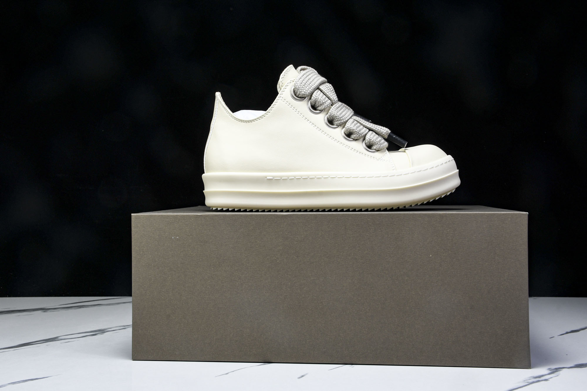 纯原莞产 Rick Owens DRKSHDW 厚底 奶白色 DS01D1832NDK-2111_CM_