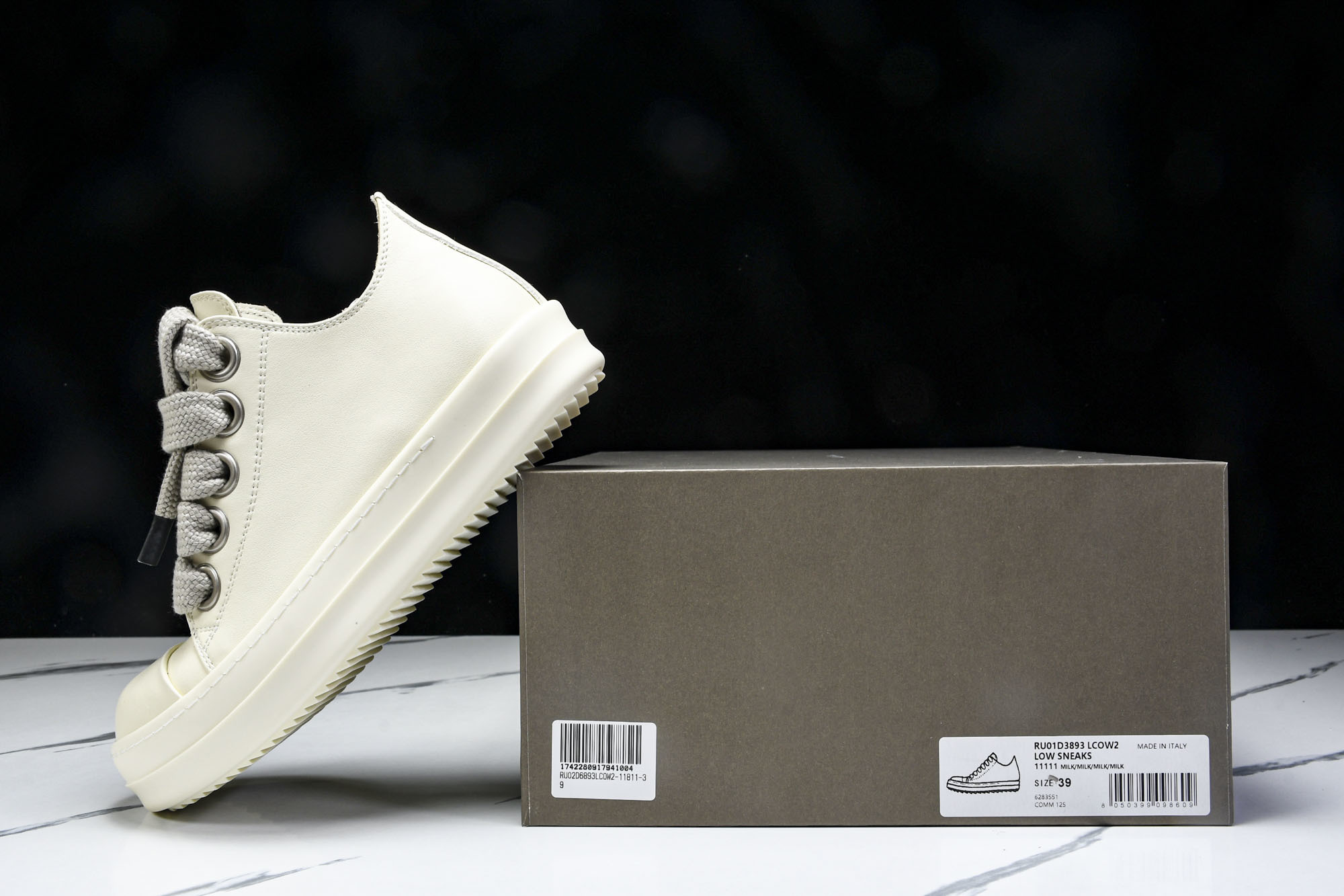 纯原莞产 Rick Owens DRKSHDW 厚底 奶白色 DS01D1832NDK-2111_CM_