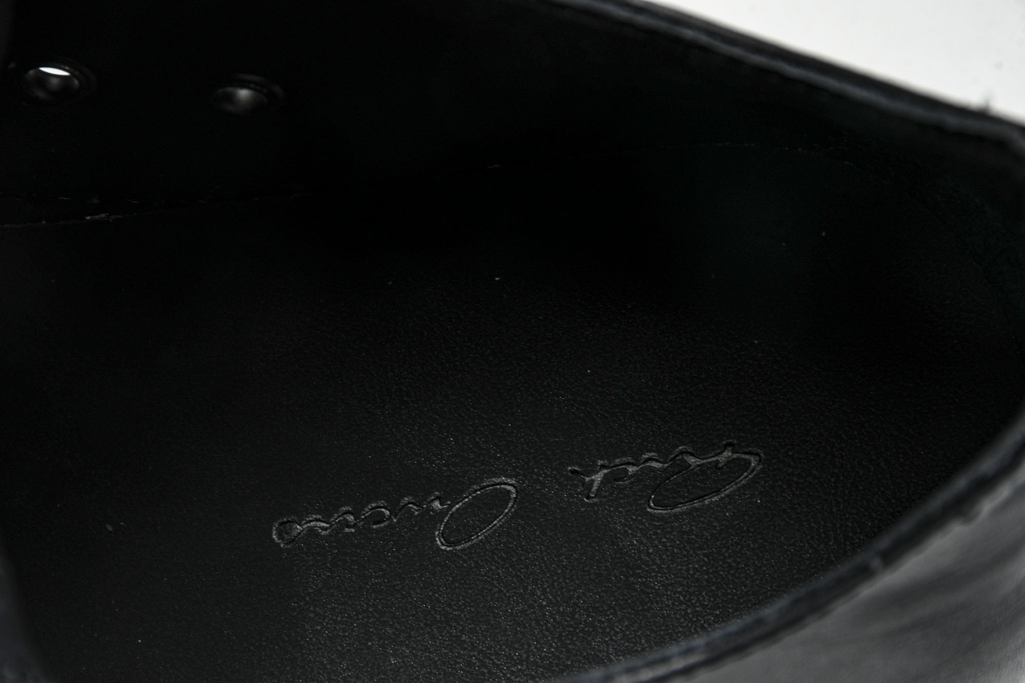 纯原莞产 RICK OWENS RO 黑皮 宽鞋带#YZ021-136 37 38 39 40 41 4