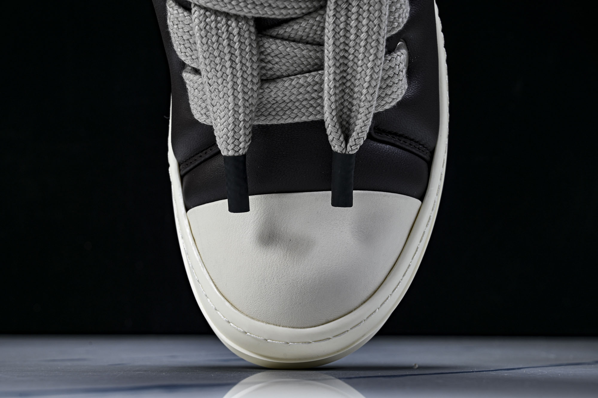 纯原莞产 RICK OWENS 男女士 羊皮棕色面包鞋奶白系带低帮运动鞋RU02C7893 LLPW2#