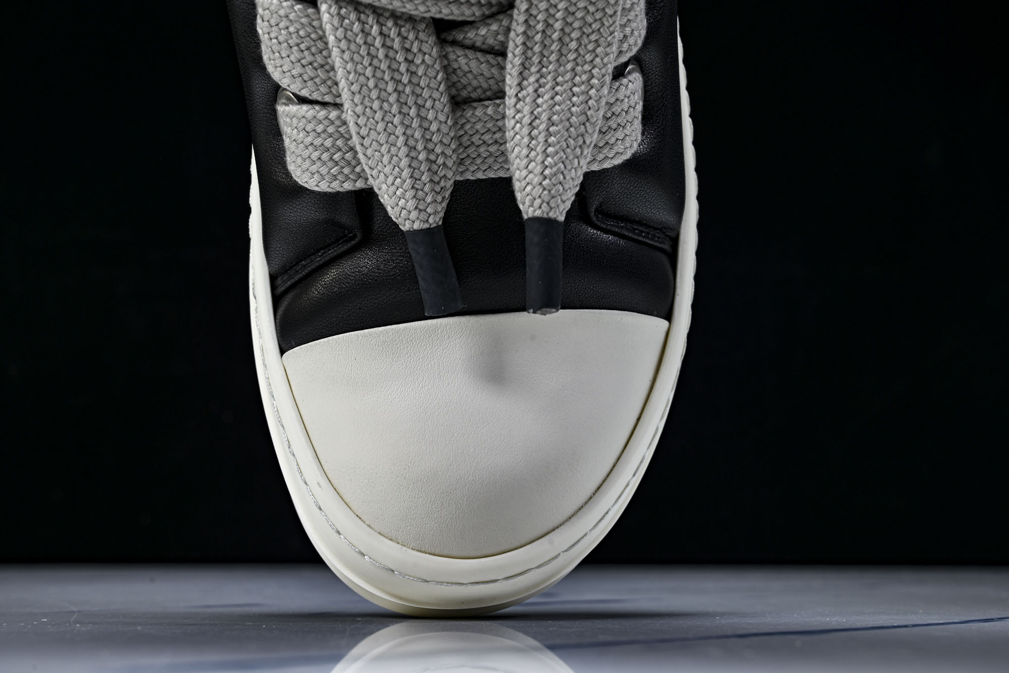 纯原莞产 RICK OWENS 男女士 羊皮面包鞋奶白系带低帮运动鞋RU02C7893 LLPW2#YZ
