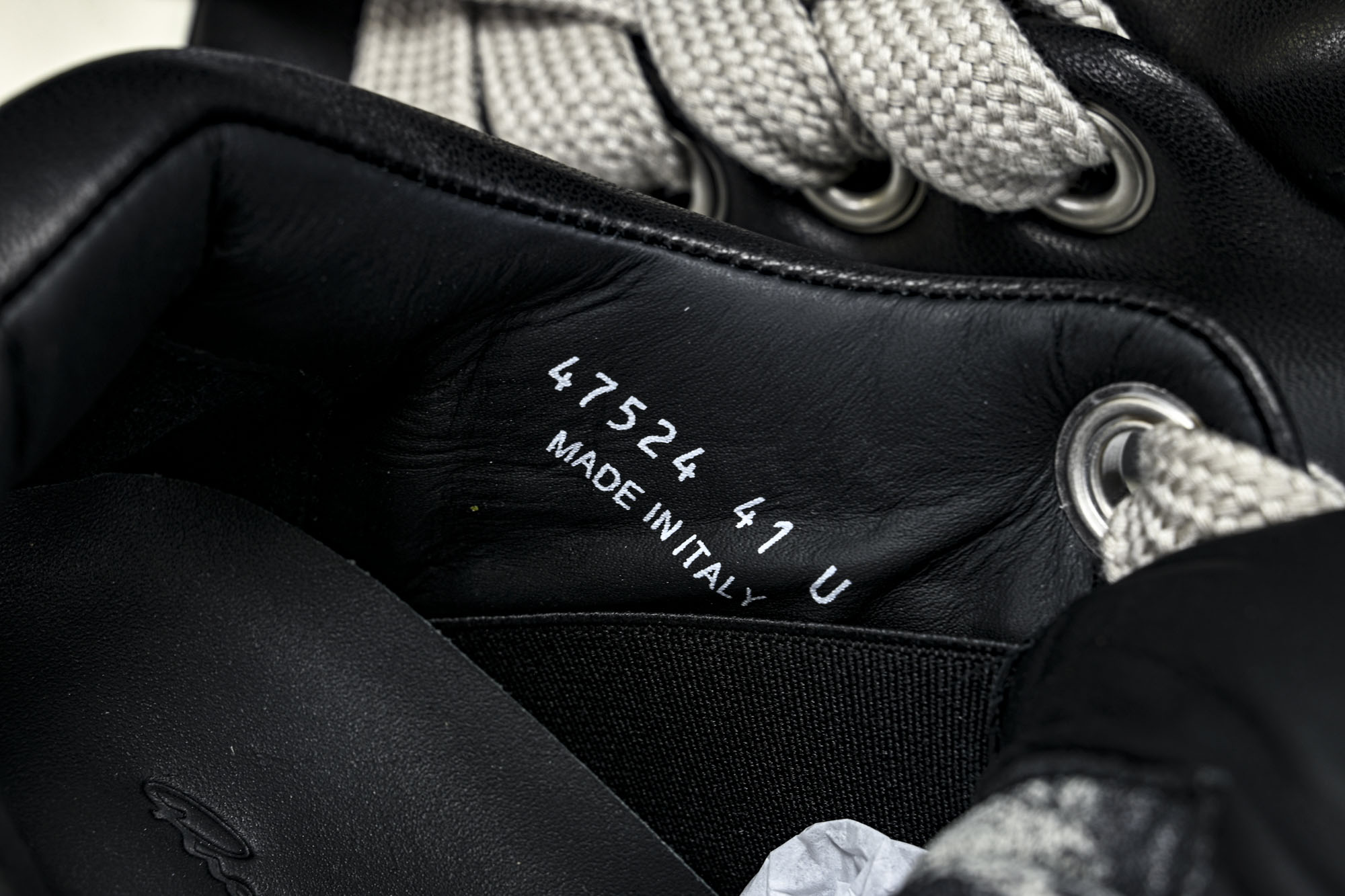 纯原莞产 RICK OWENS 男女士 羊皮面包鞋奶白系带低帮运动鞋RU02C7893 LLPW2#YZ