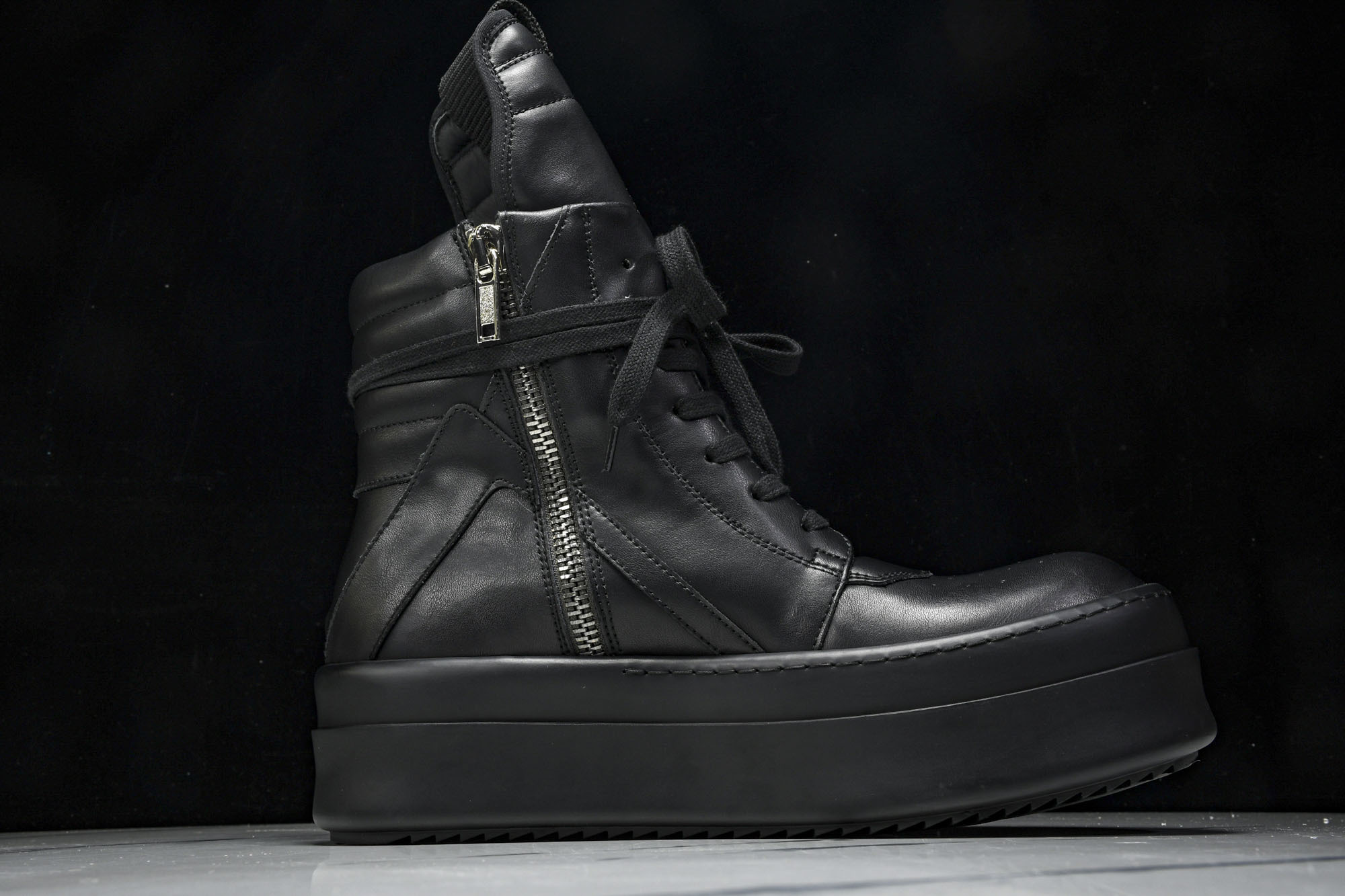 纯原莞产 RICK OWENS RO 厚底 全黑#YZ021-136 37 38 39 40 41 42
