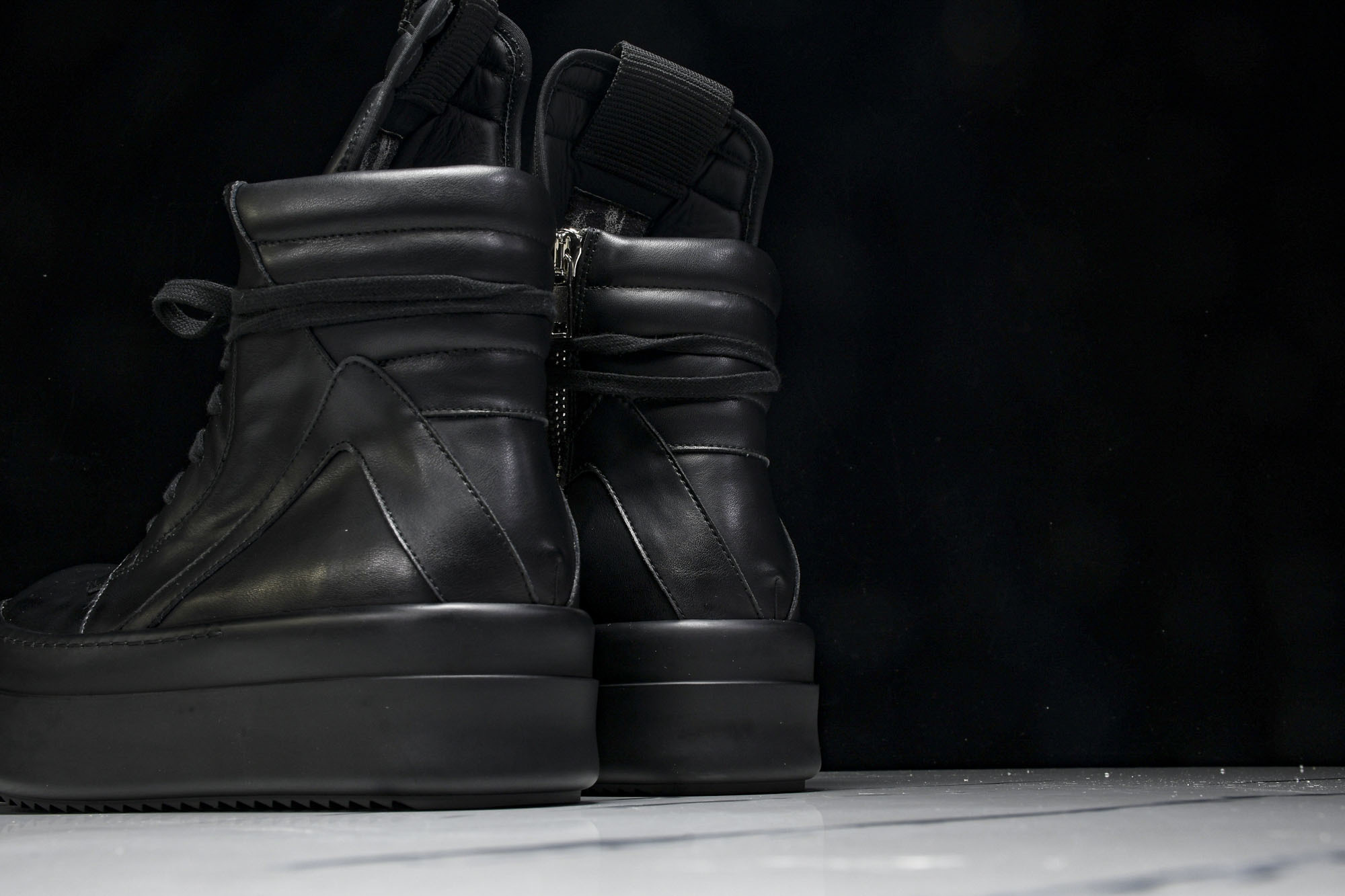 纯原莞产 RICK OWENS RO 厚底 全黑#YZ021-136 37 38 39 40 41 42
