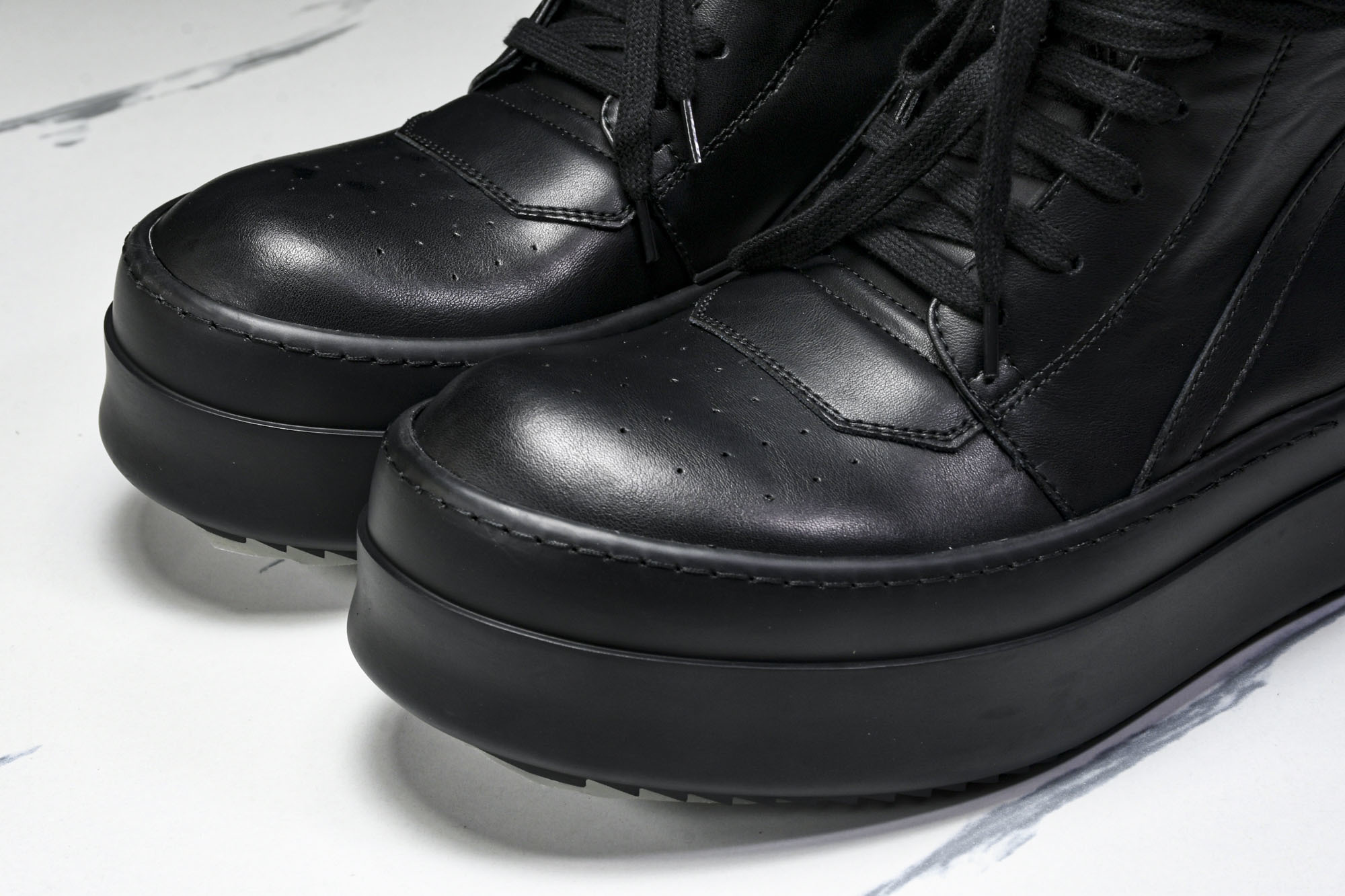 纯原莞产 RICK OWENS RO 厚底 全黑#YZ021-136 37 38 39 40 41 42