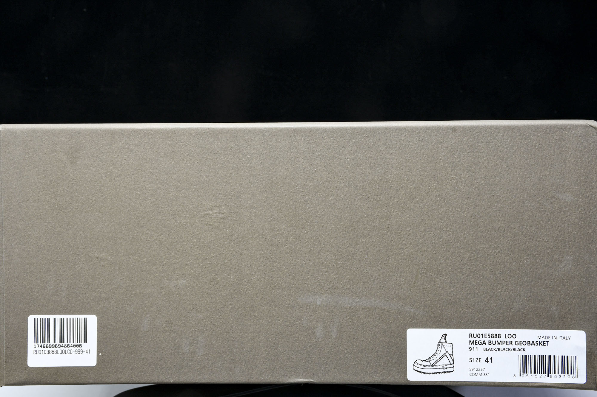 纯原莞产 RICK OWENS RO 厚底 全黑#YZ021-136 37 38 39 40 41 42