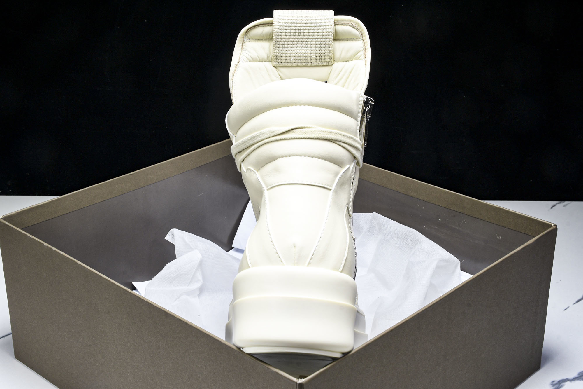 纯原莞产 RICK OWENS RO 厚底 米白色#YZ021-136 37 38 39 40 41 4
