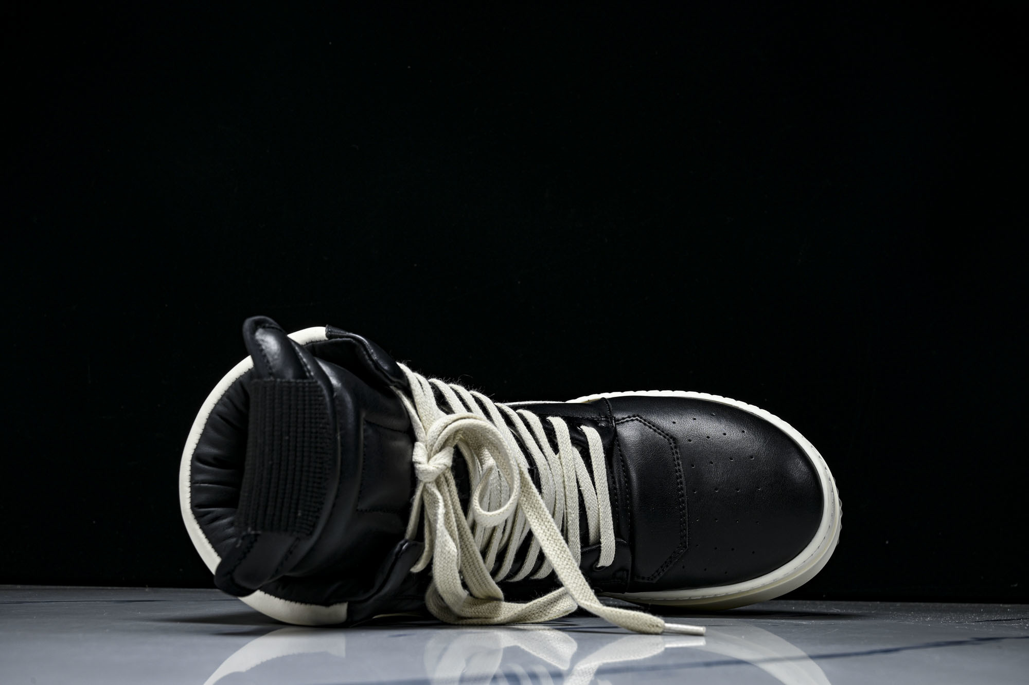 纯原莞产 RICK OWENS RO Geobasket 黑白厚底#YZ021-136 37 38 39