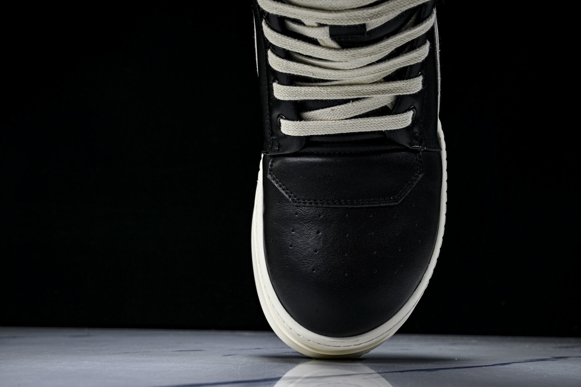 纯原莞产 RICK OWENS RO Geobasket 黑白厚底#YZ021-136 37 38 39