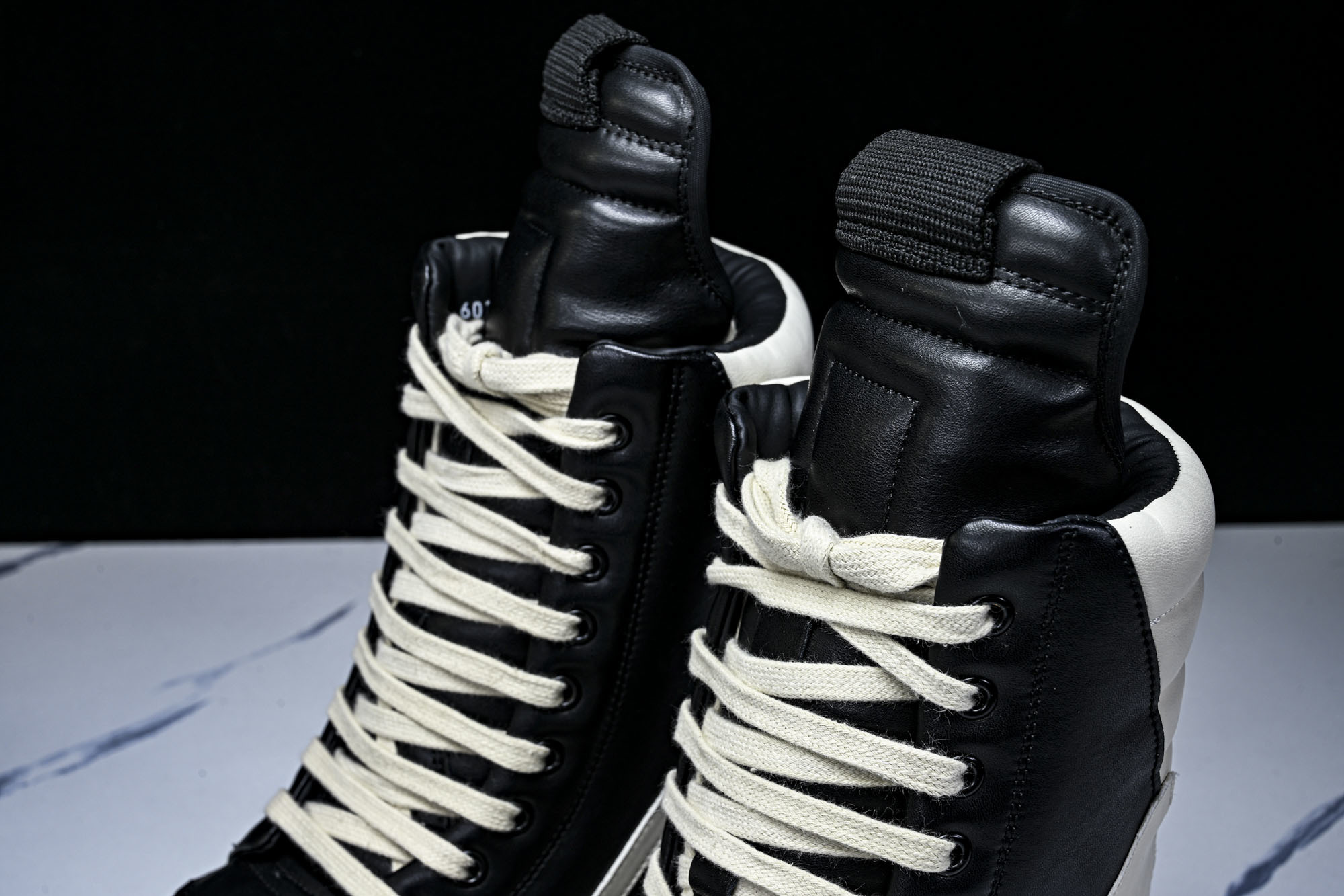 纯原莞产 RICK OWENS RO Geobasket 黑白厚底#YZ021-136 37 38 39