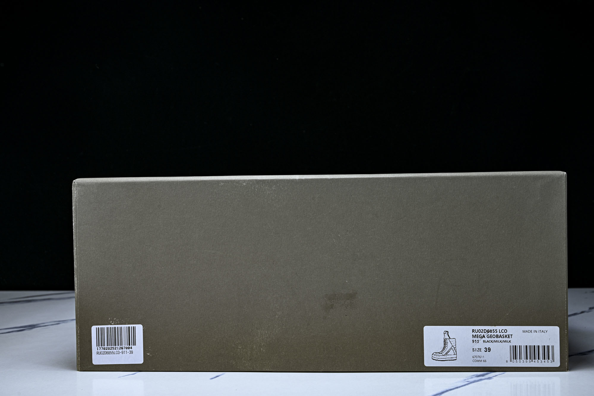 纯原莞产 RICK OWENS RO Geobasket 黑白厚底#YZ021-136 37 38 39
