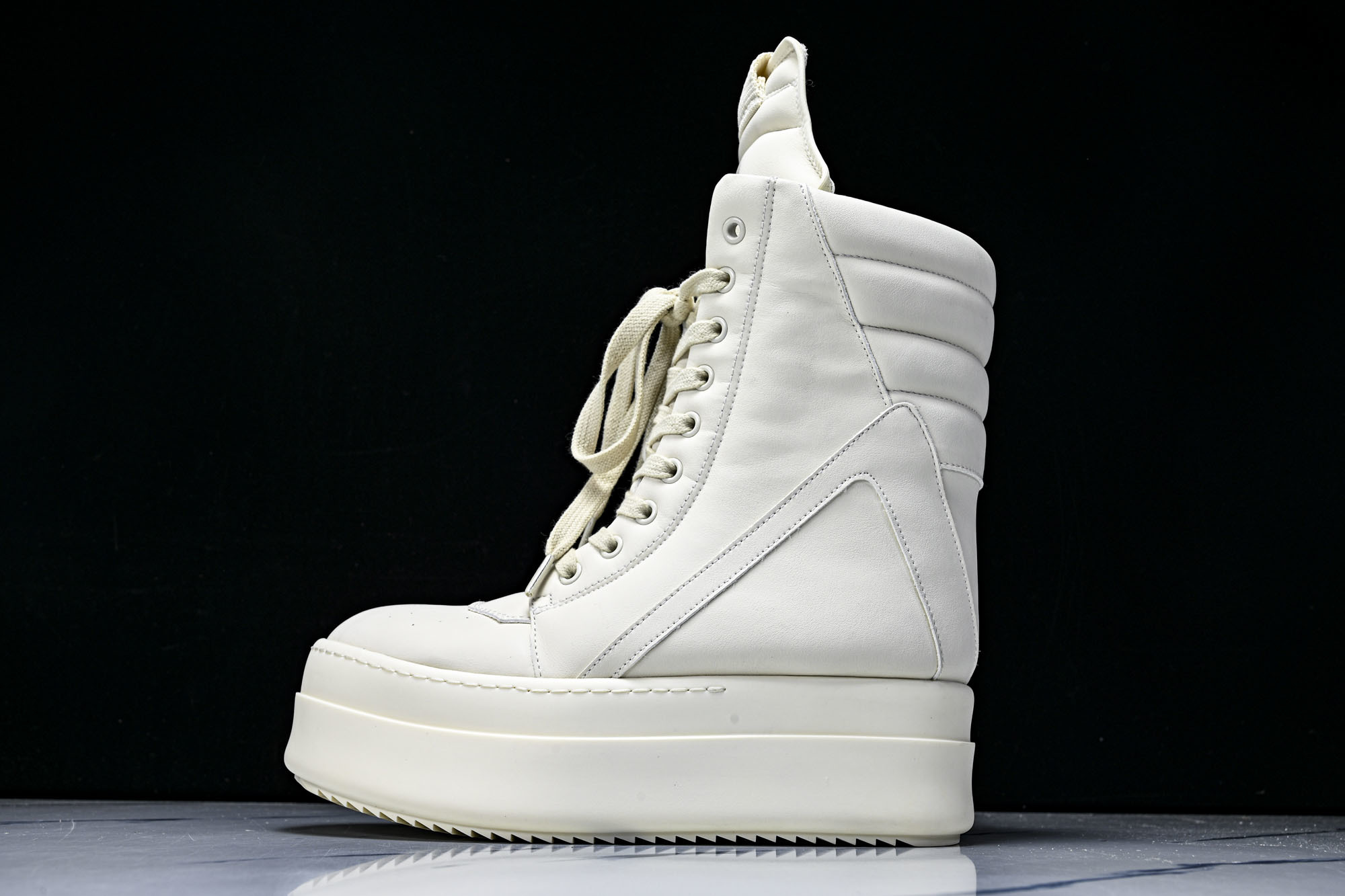 纯原莞产 RICK OWENS RO Mega Geobask 白色厚底#YZ021-136 37 38