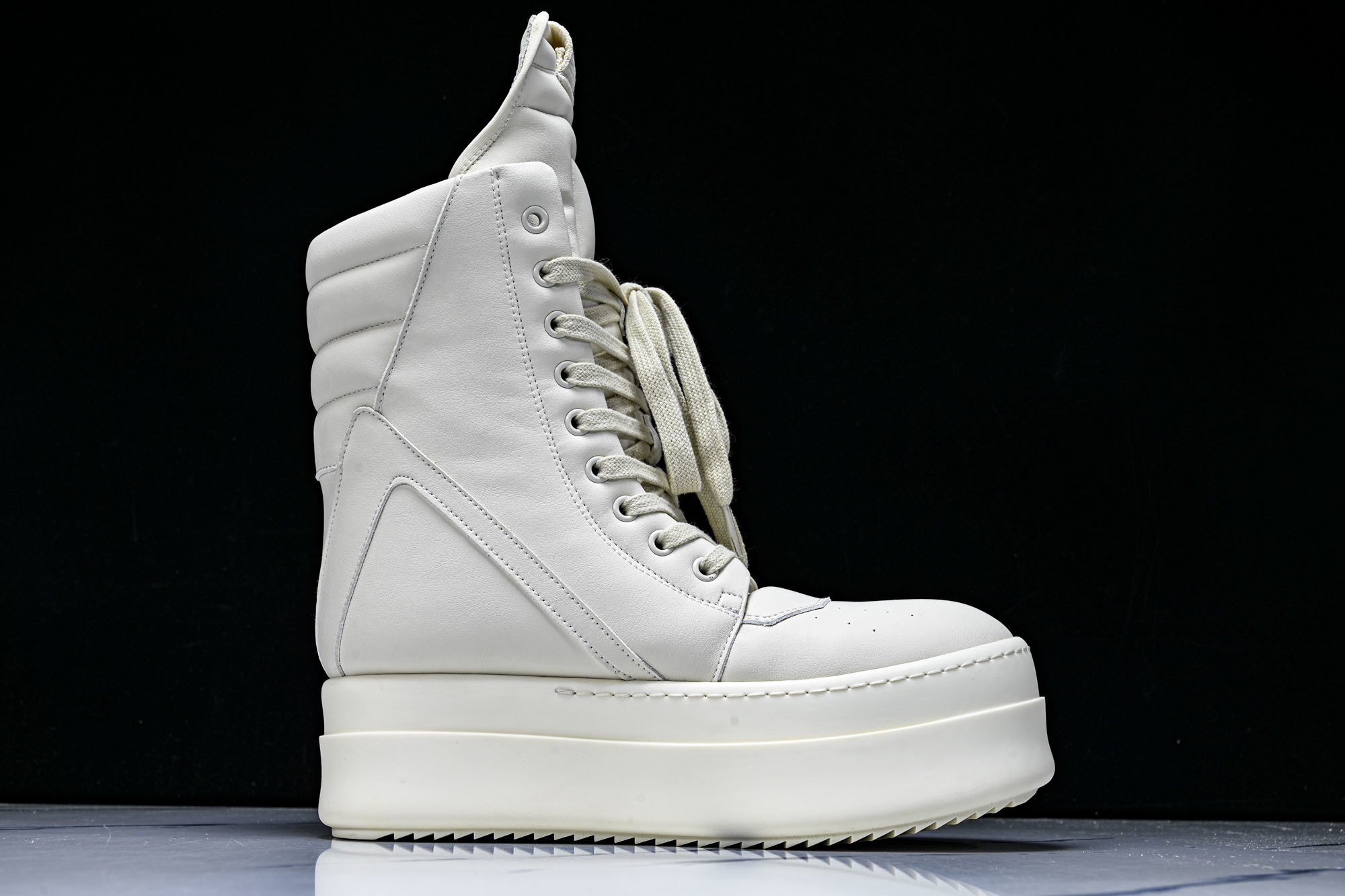 纯原莞产 RICK OWENS RO Mega Geobask 白色厚底#YZ021-136 37 38